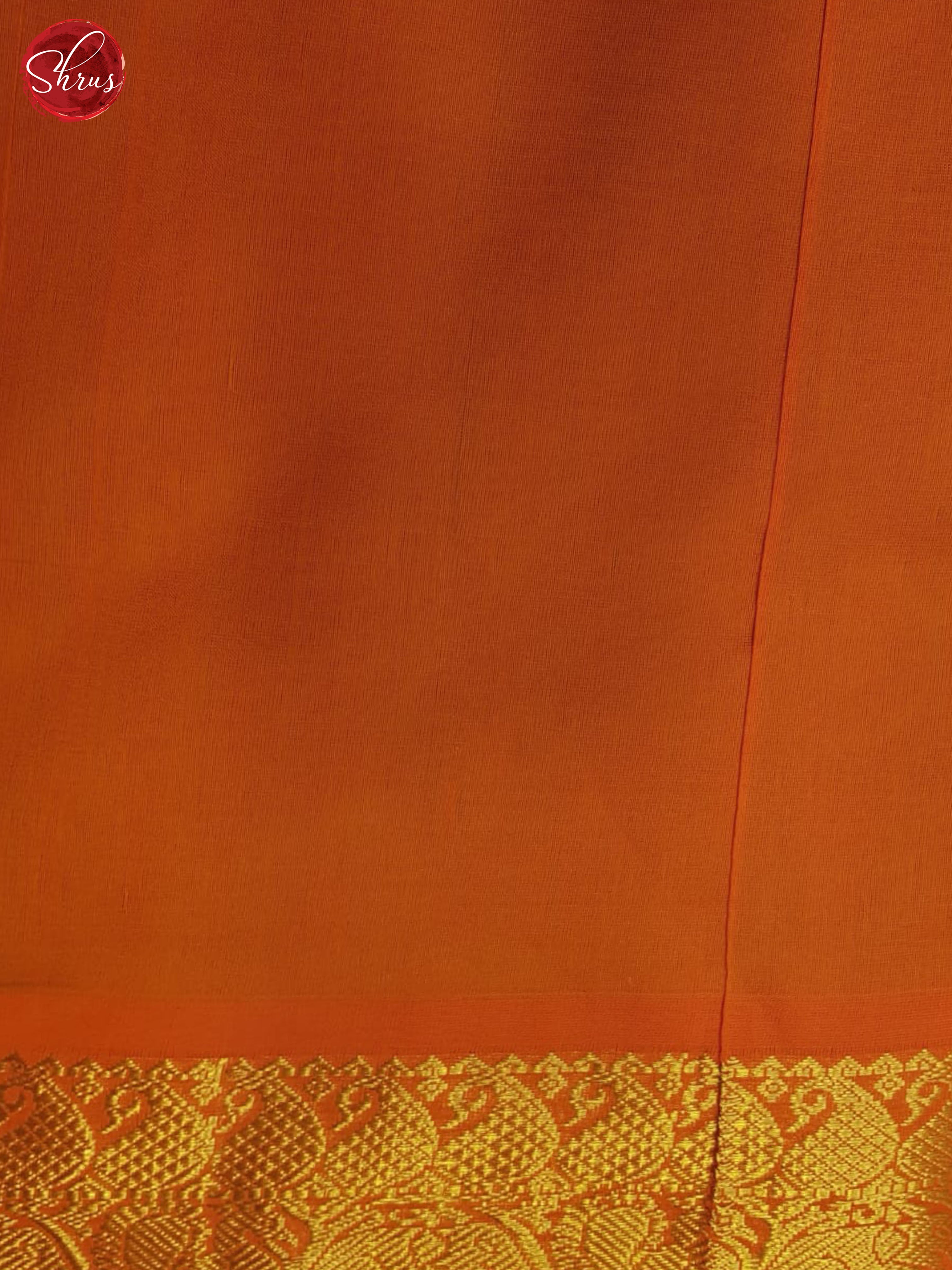 Green & Orange - Silk Cotton Halfpure Saree - Shop on ShrusEternity.com