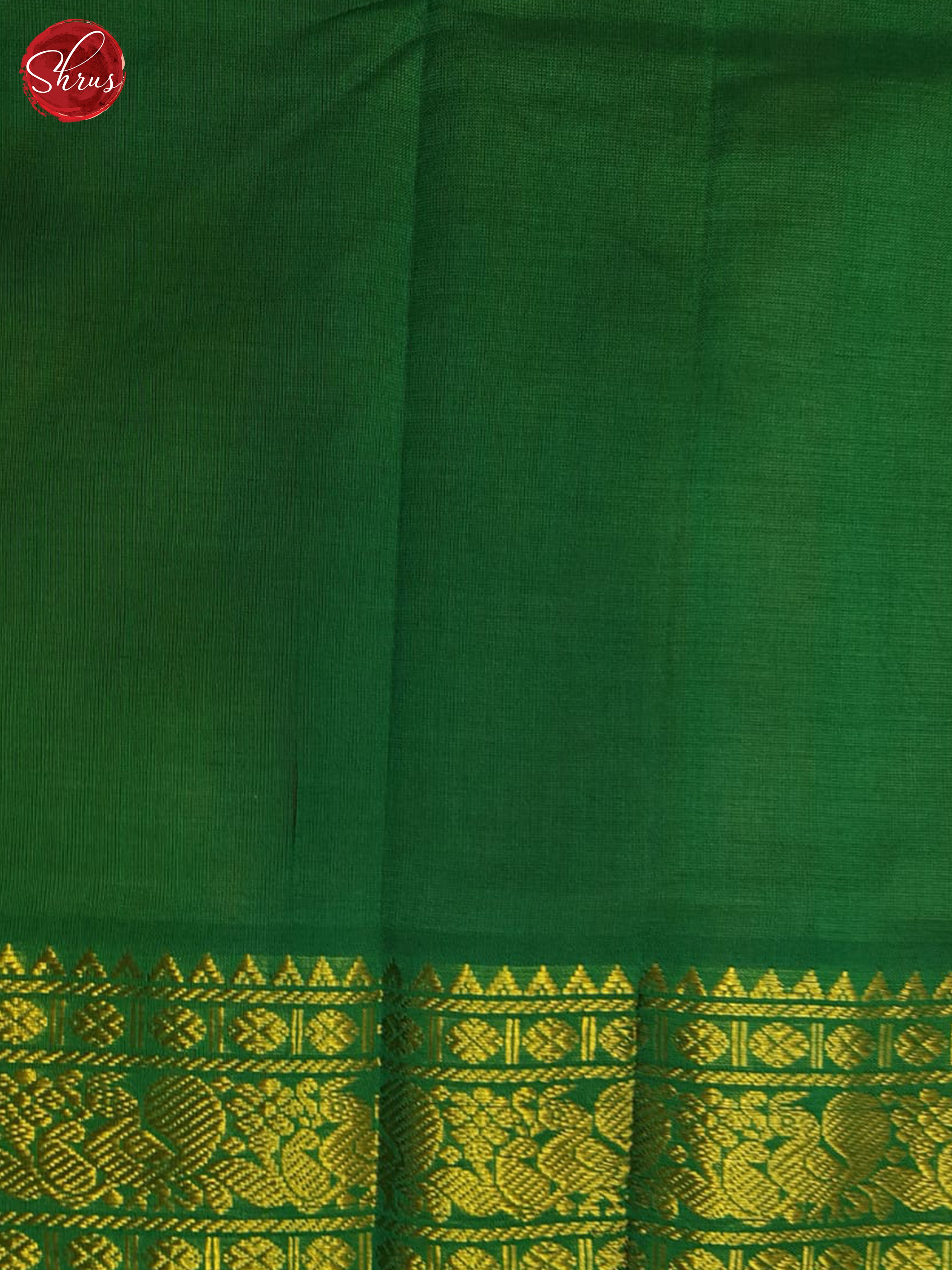 Orange & Green - Silk Cotton Halfpure Saree - Shop on ShrusEternity.com