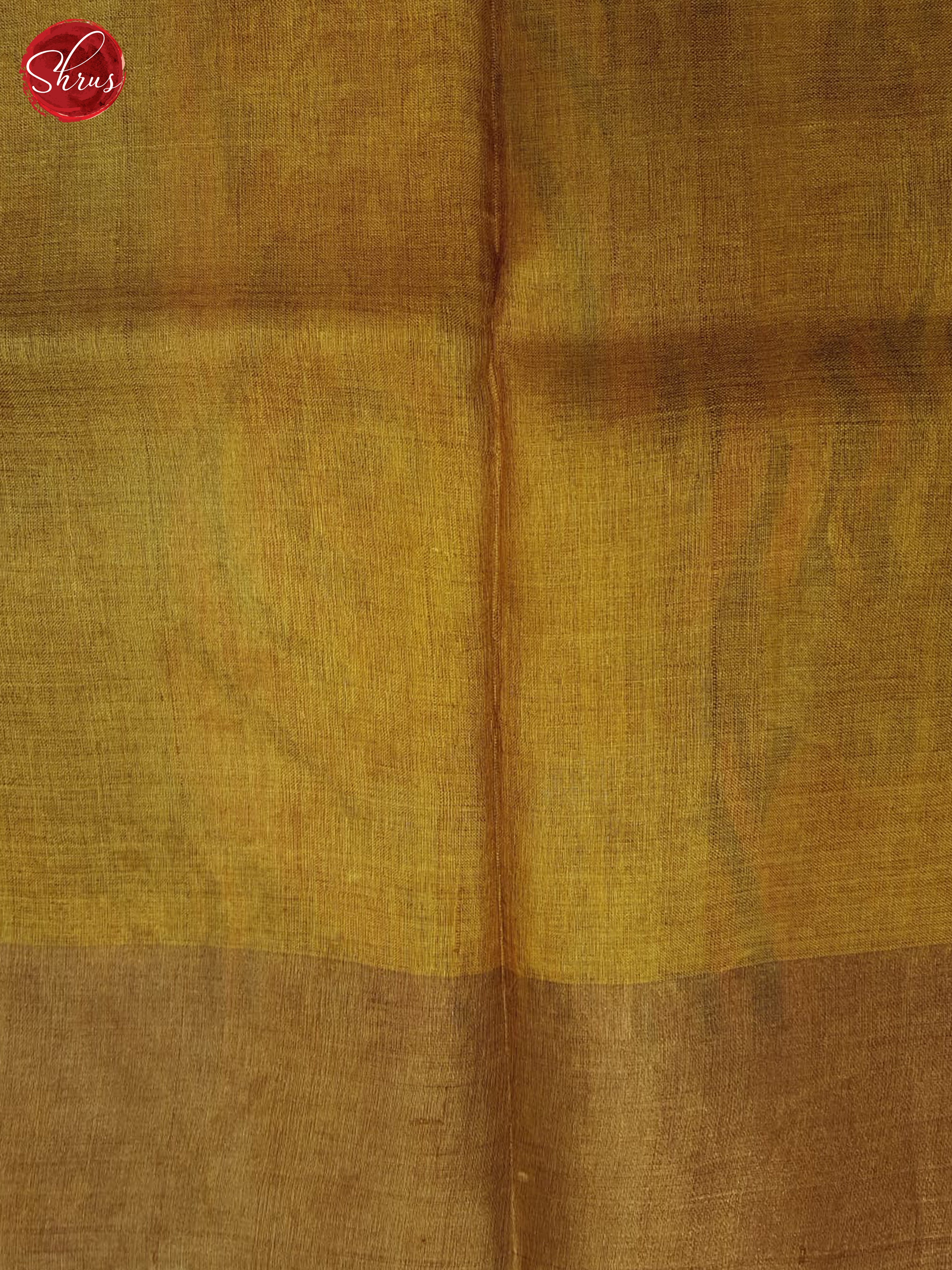 Onion Pink & Golden Mustard - Tussar Saree - Shop on ShrusEternity.com