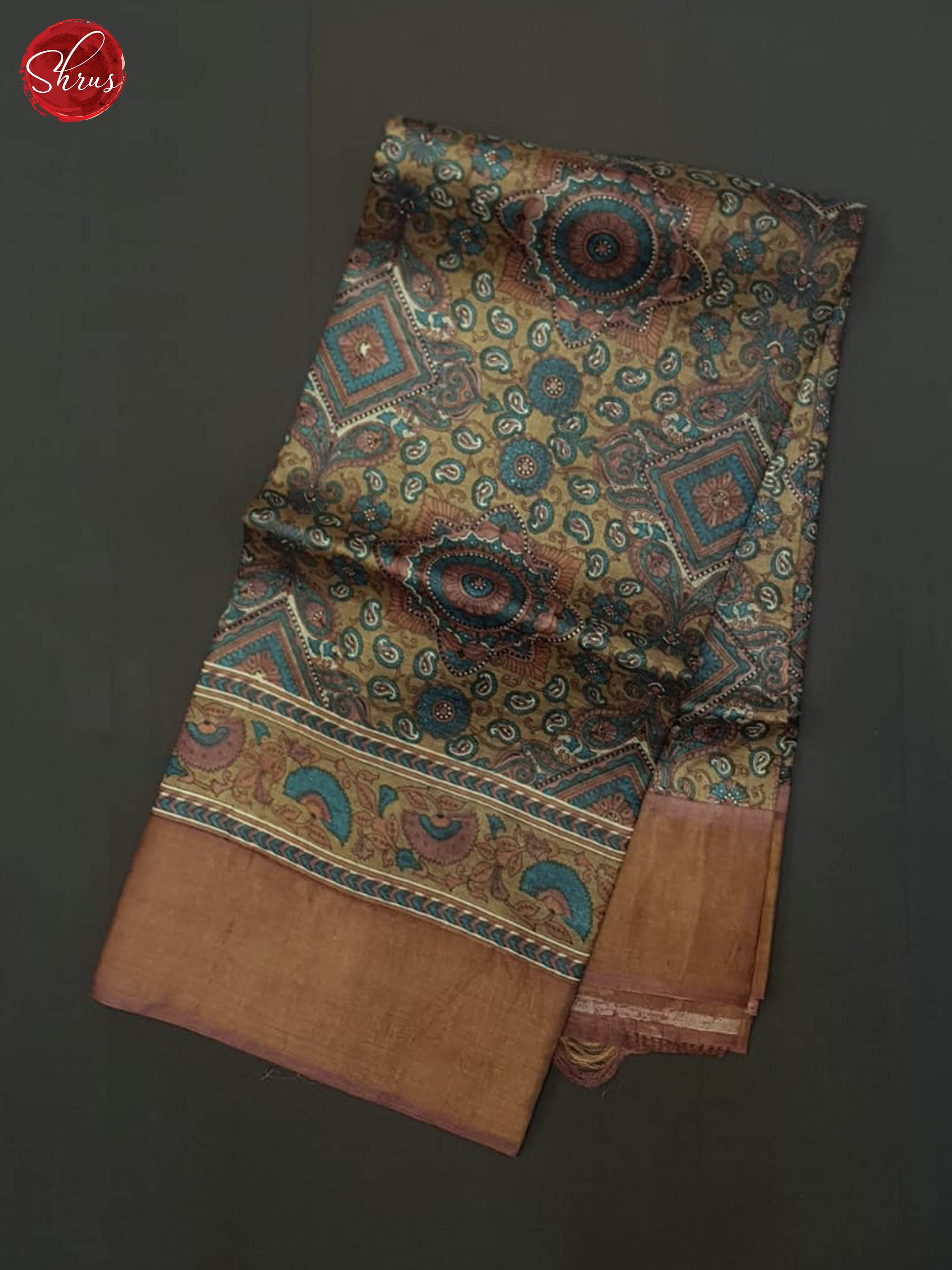 Brown & Dusty Wine- Tussar Silk Saree - Shop on ShrusEternity.com