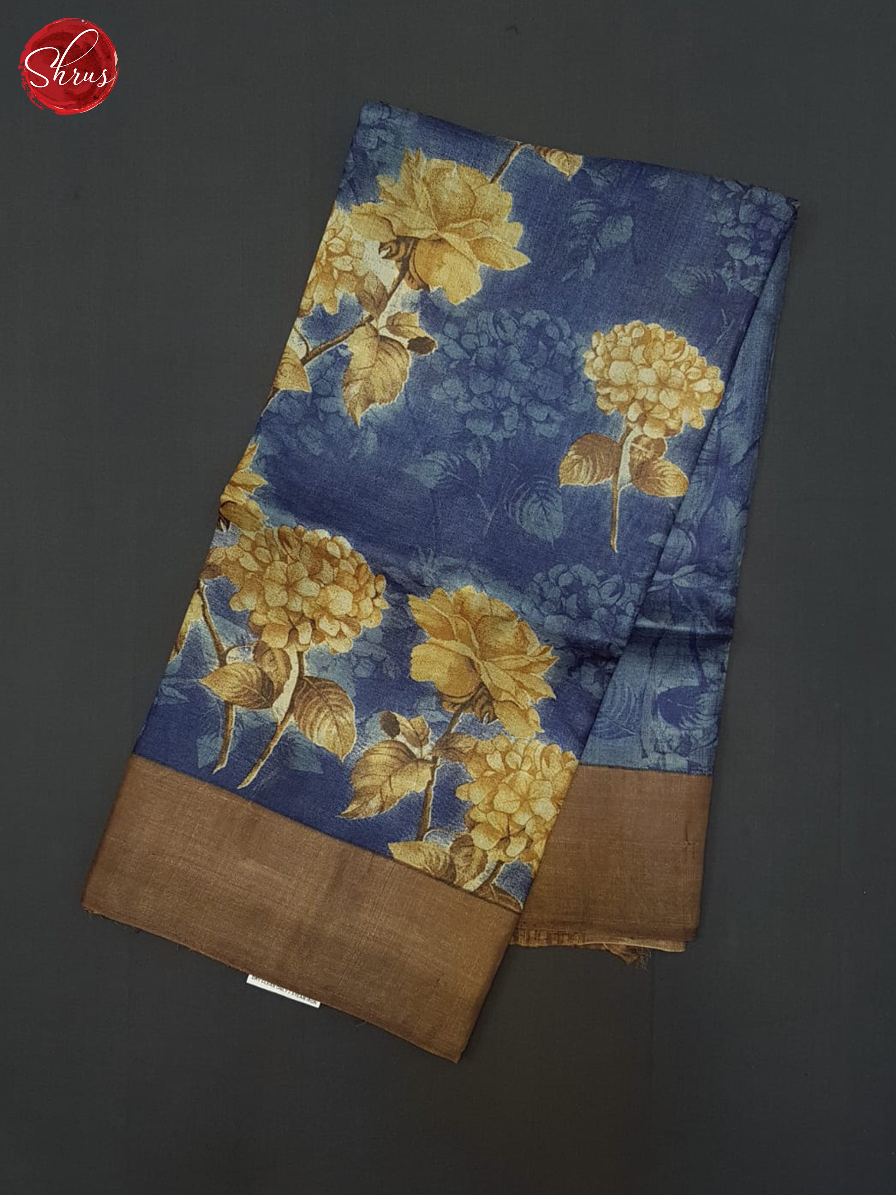 Blue & Brown - Tussar Saree - Shop on ShrusEternity.com