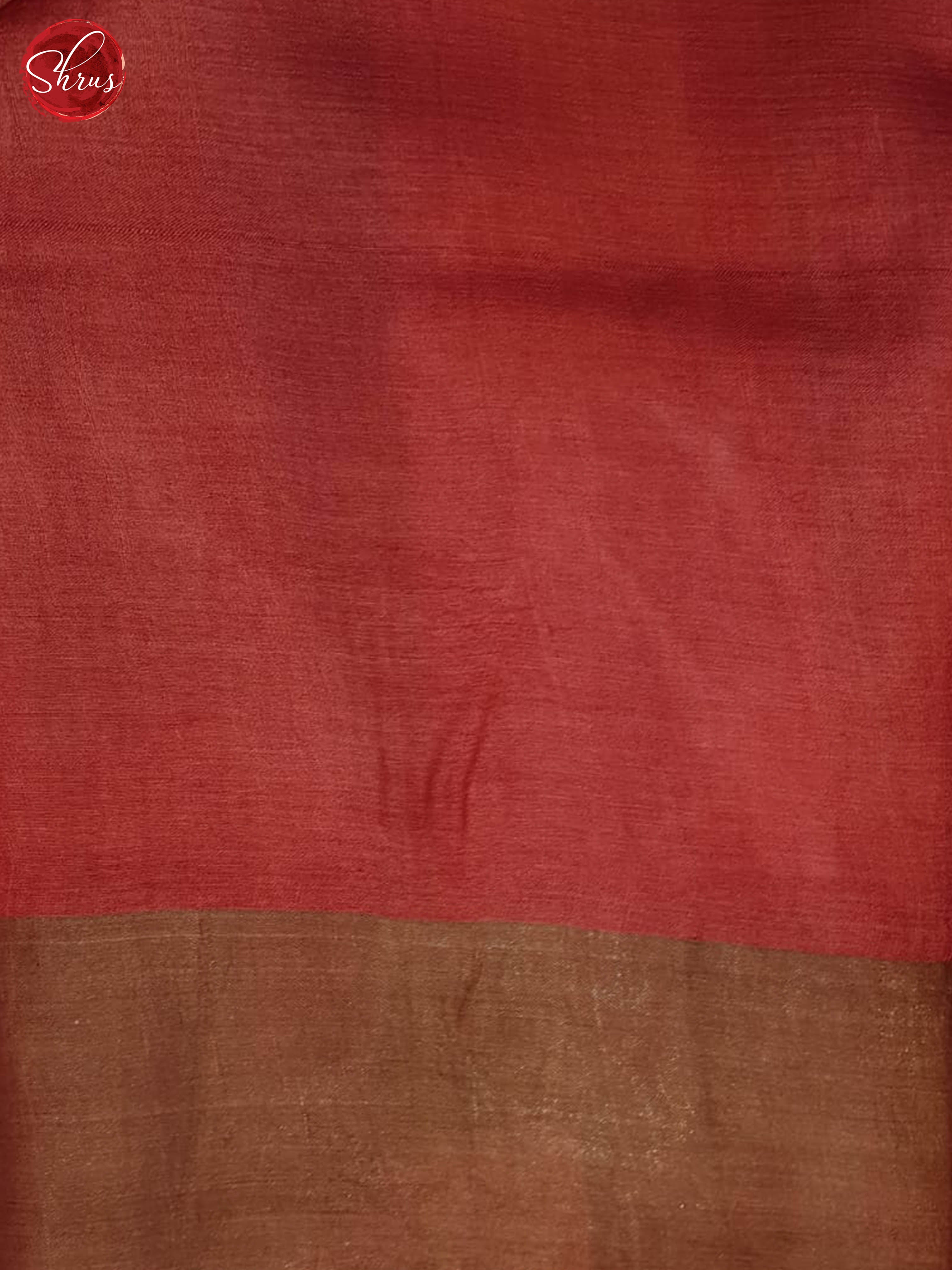 Black And Red- Tussar Silk Saree - Shop on ShrusEternity.com