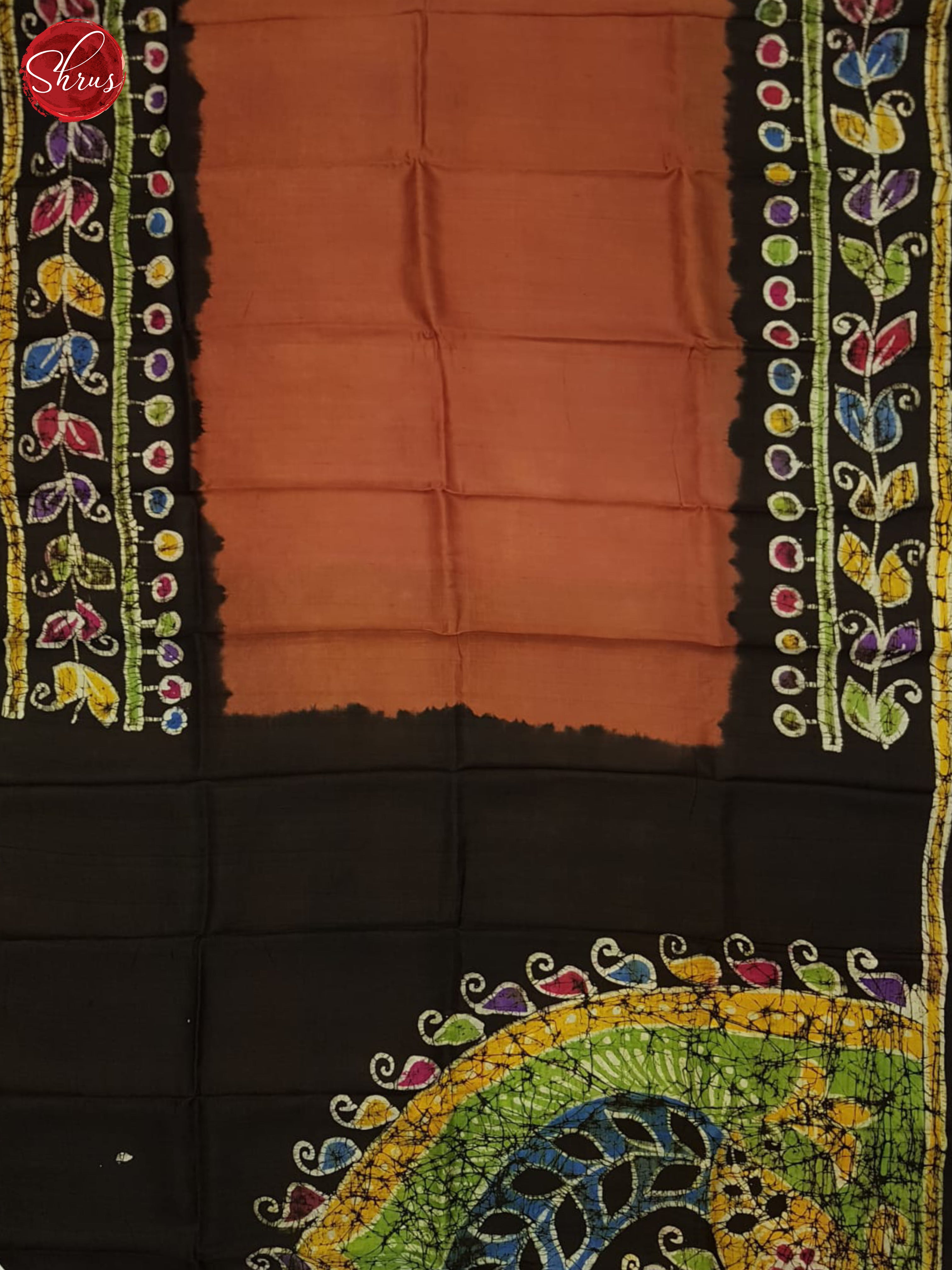 Brown And Black-murshidabad Silk saree - Shop on ShrusEternity.com