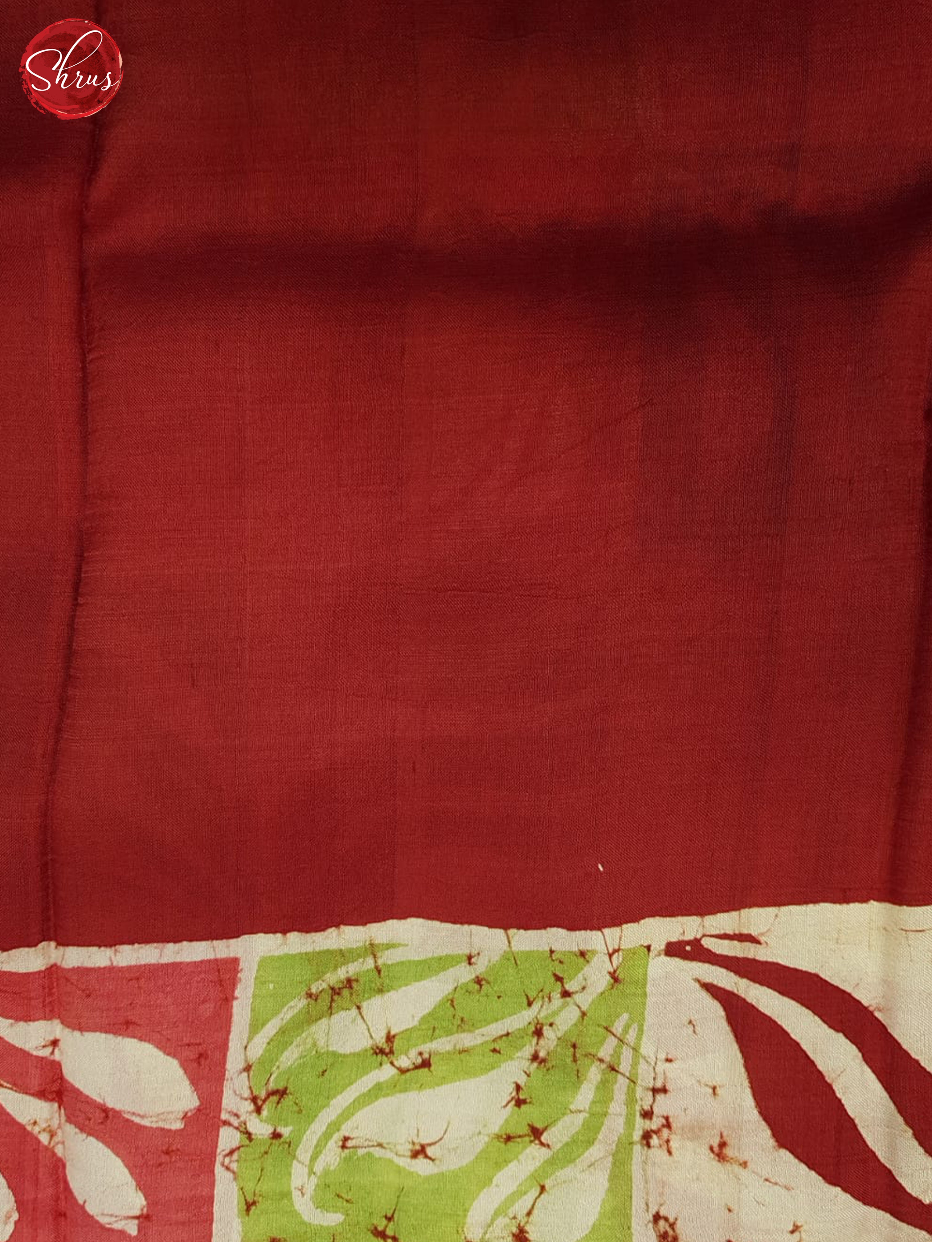 Maroon & Cream - Murshidabad Silk - Shop on ShrusEternity.com