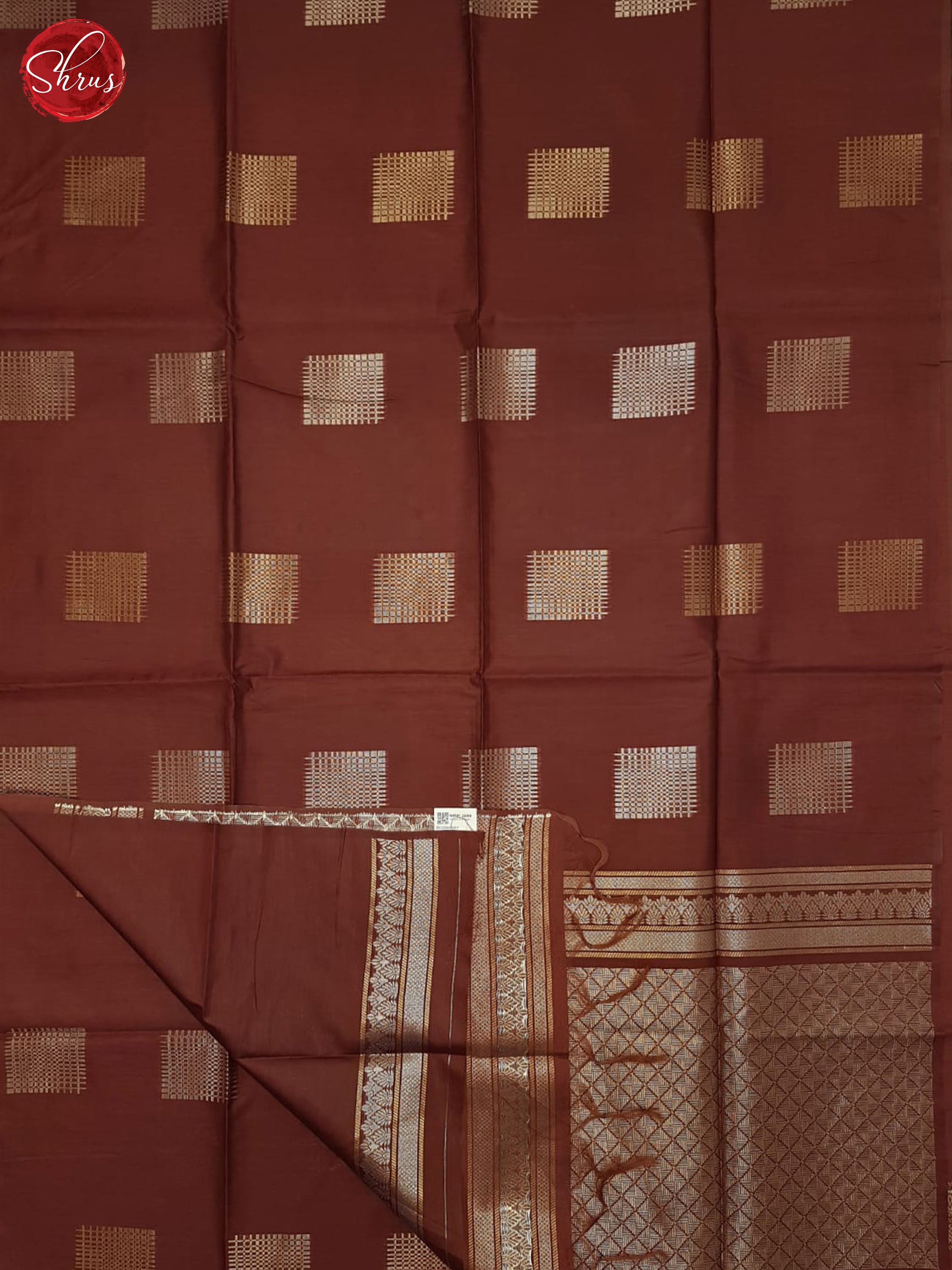 Brown(Single Tone)- Semi Tussar Saree - Shop on ShrusEternity.com