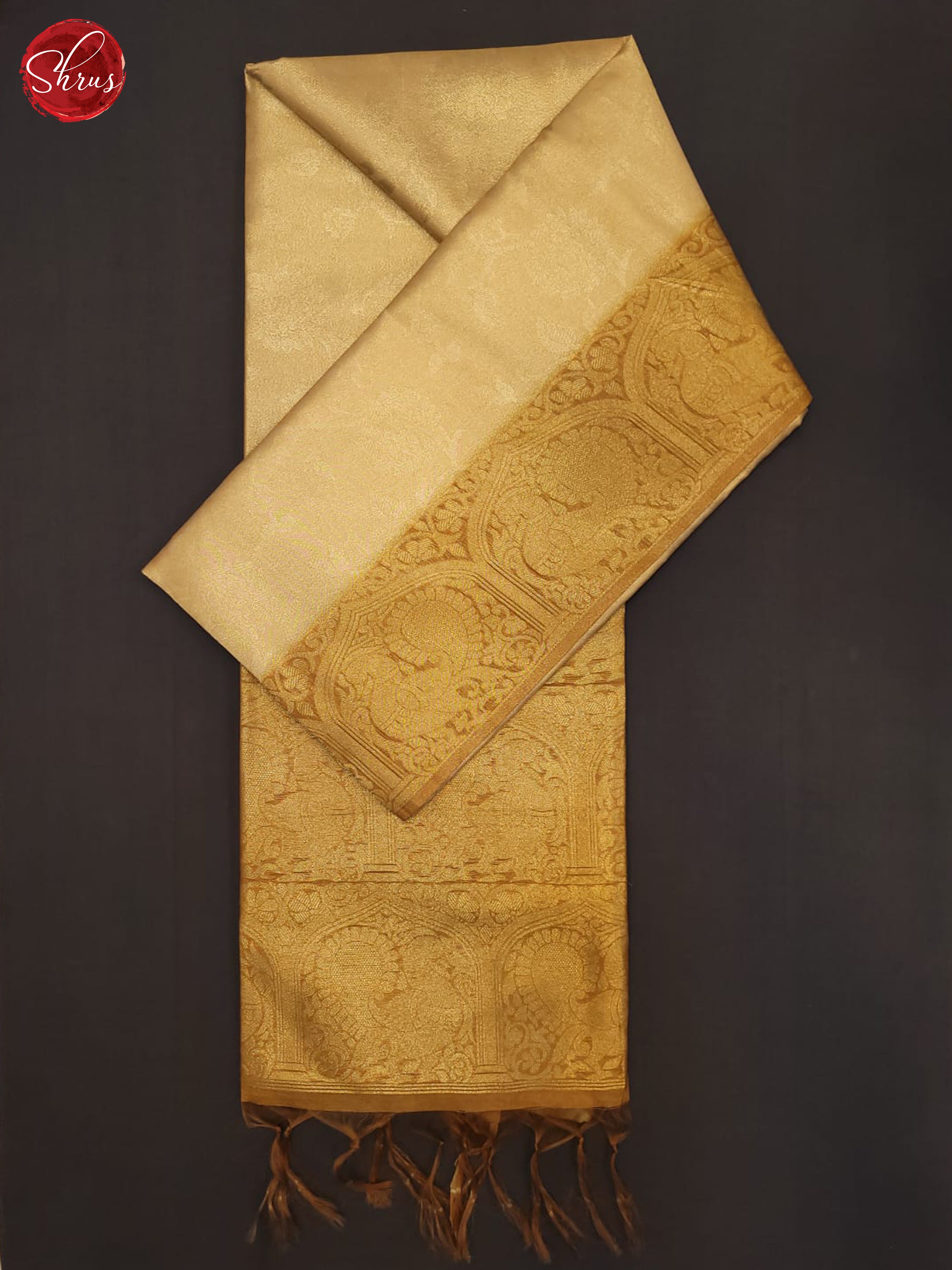 Beige & Brown - Semi Tussar Saree - Shop on ShrusEternity.com