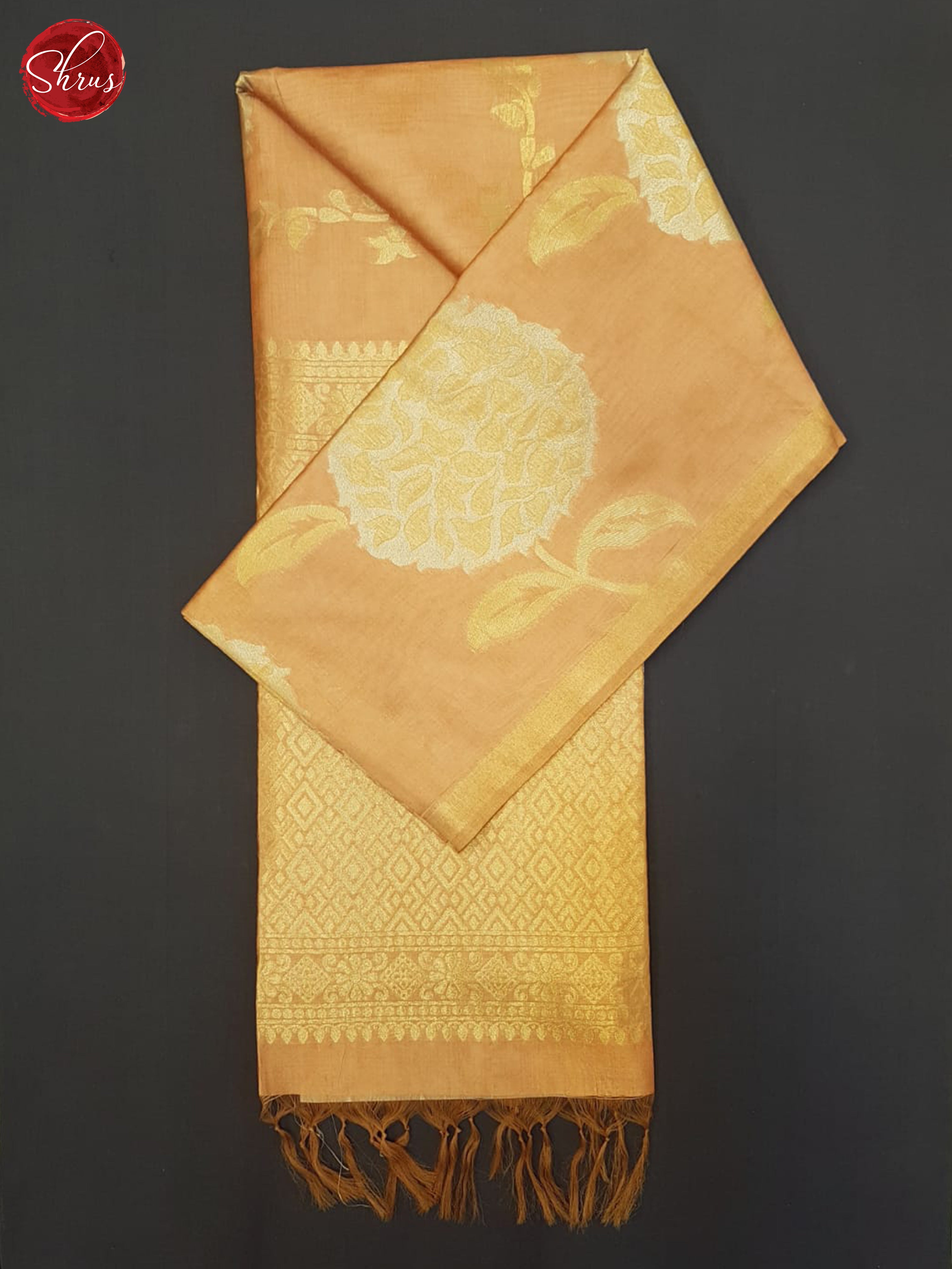 Brown(Single Tone) - Semi Tussar Saree - Shop on ShrusEternity.com