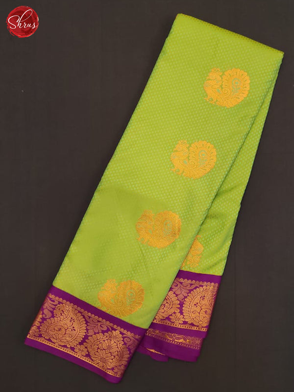 Green &  Vadamalli - Semi Kanchipuram Saree - Shop on ShrusEternity.com