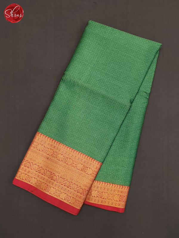 Green and pink-Tanchoi Semi silk Saree - Shop on ShrusEternity.com