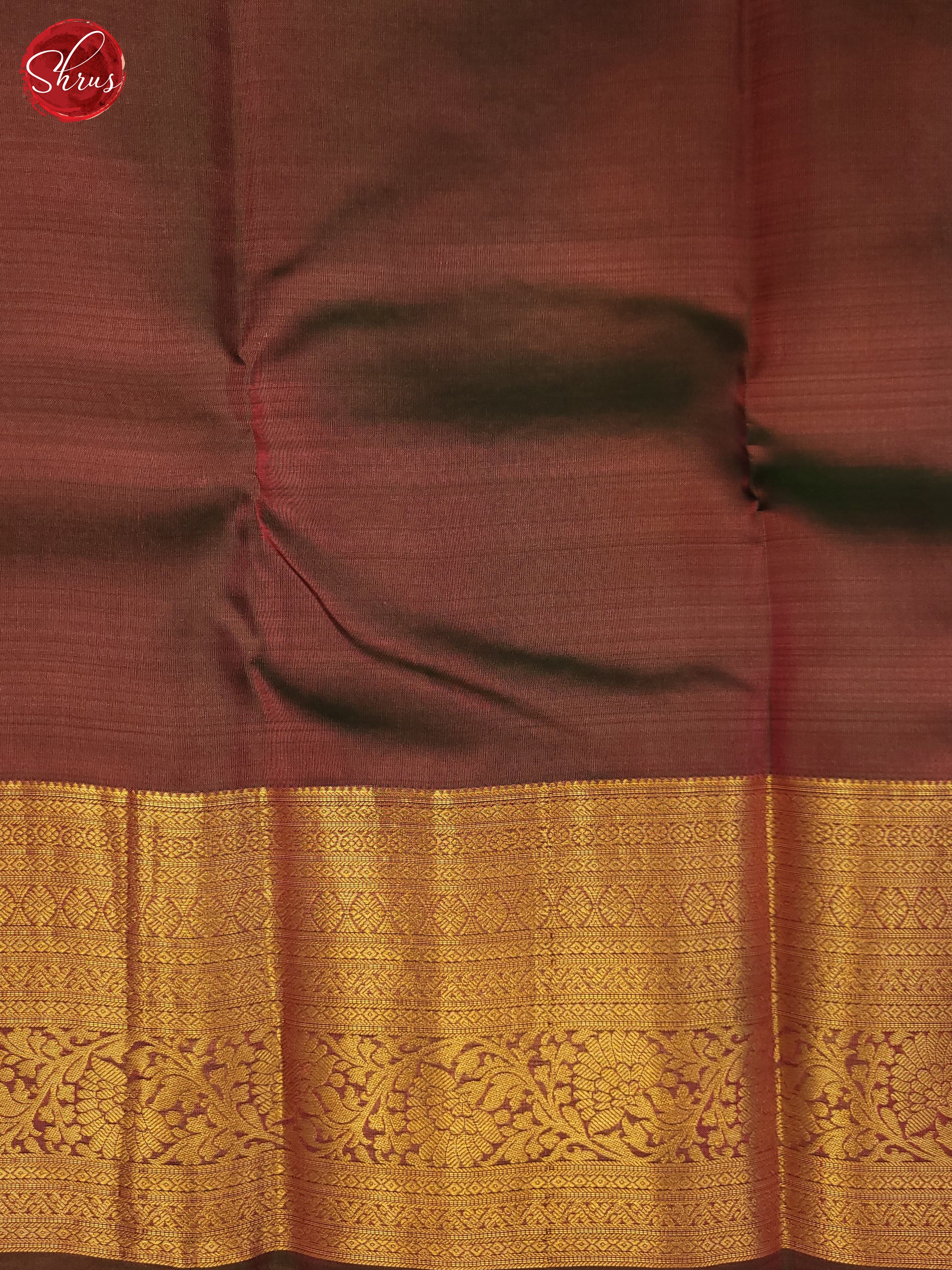 Orange & Green- Kanchipuram-halfpure Saree - Shop on ShrusEternity.com