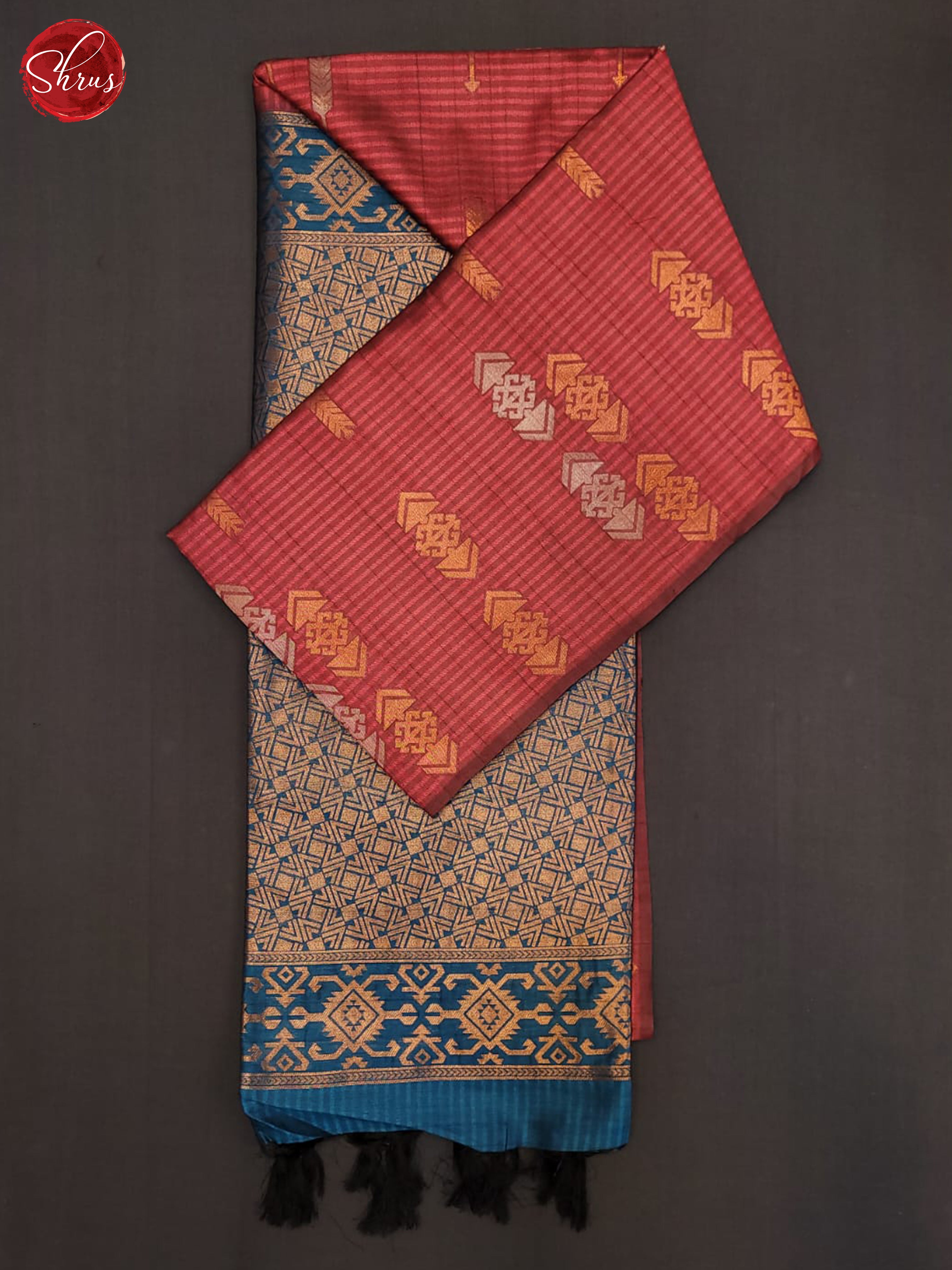 Majenta Pink & Blue- Semi Tussar Saree - Shop on ShrusEternity.com