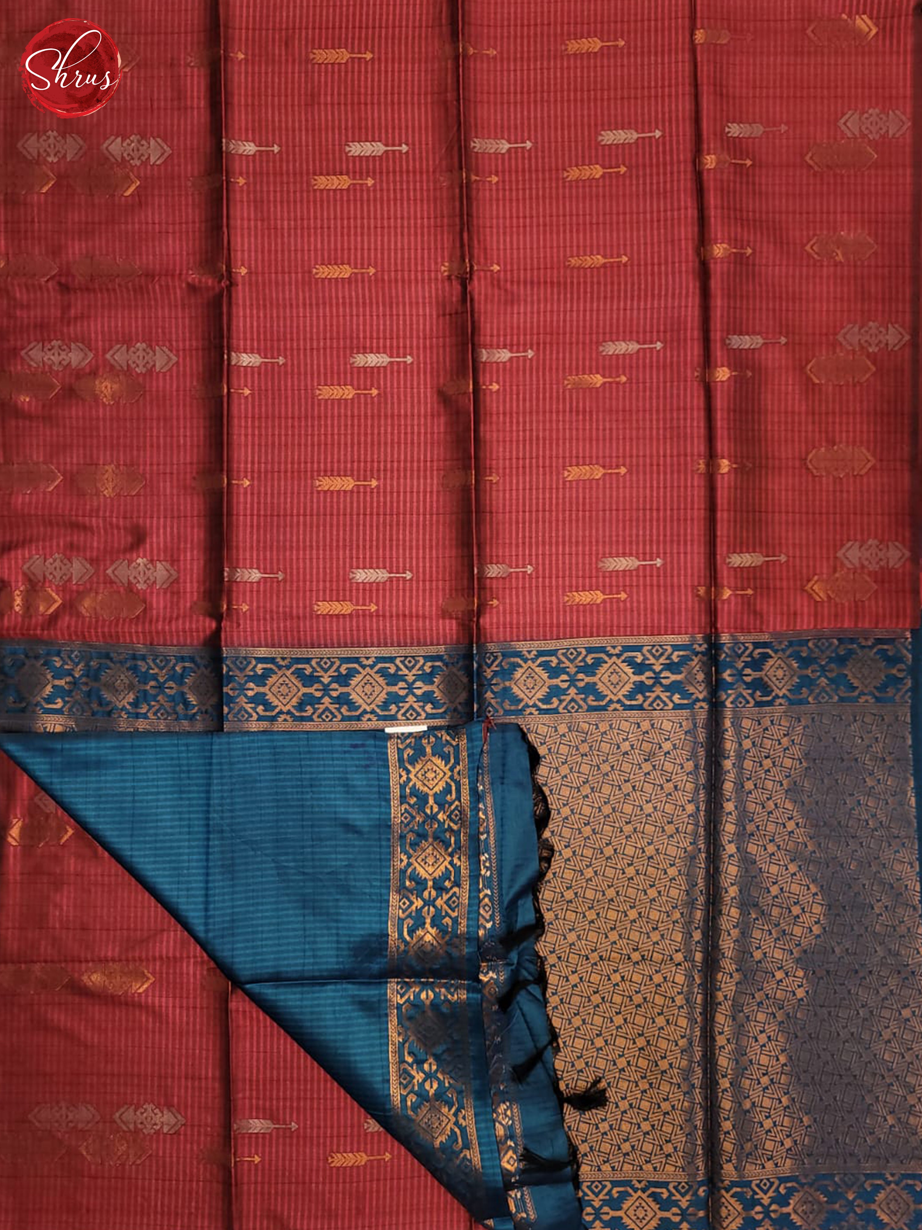 Majenta Pink & Blue- Semi Tussar Saree - Shop on ShrusEternity.com