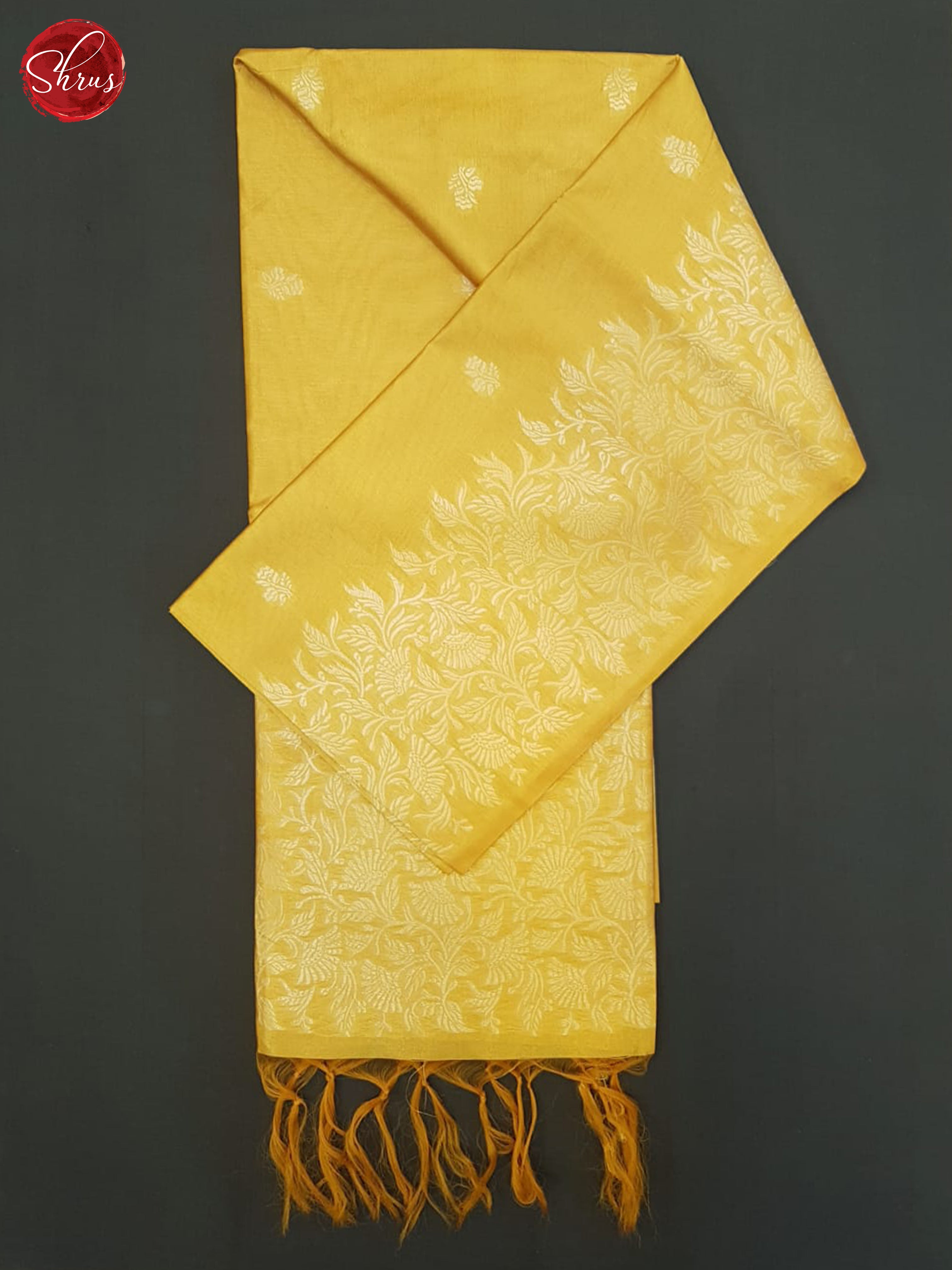 Mustard(Single Tone) - Semi Tussar Saree - Shop on ShrusEternity.com