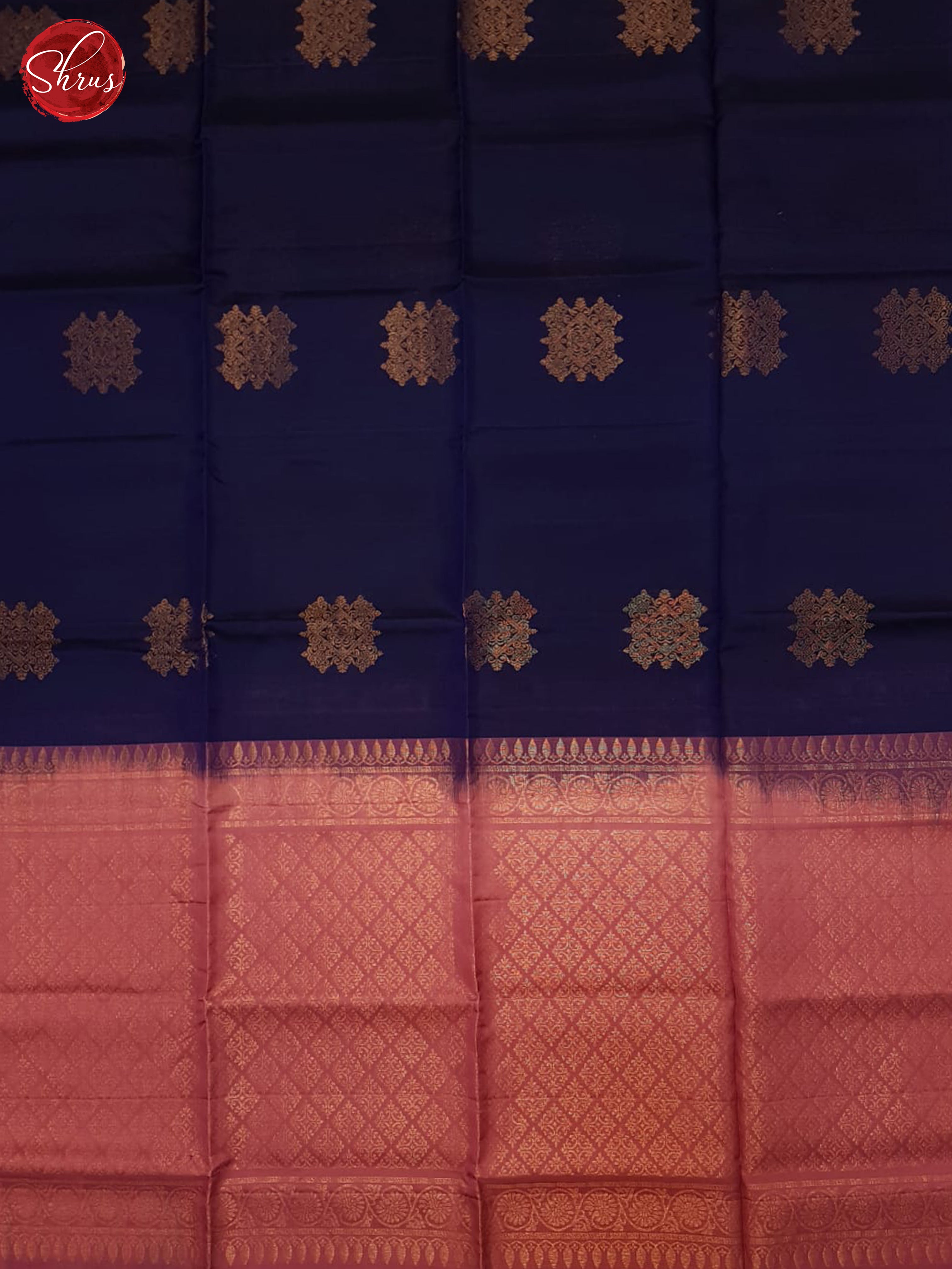 Blue & Pink  - Soft Silk Halfpure Saree - Shop on ShrusEternity.com