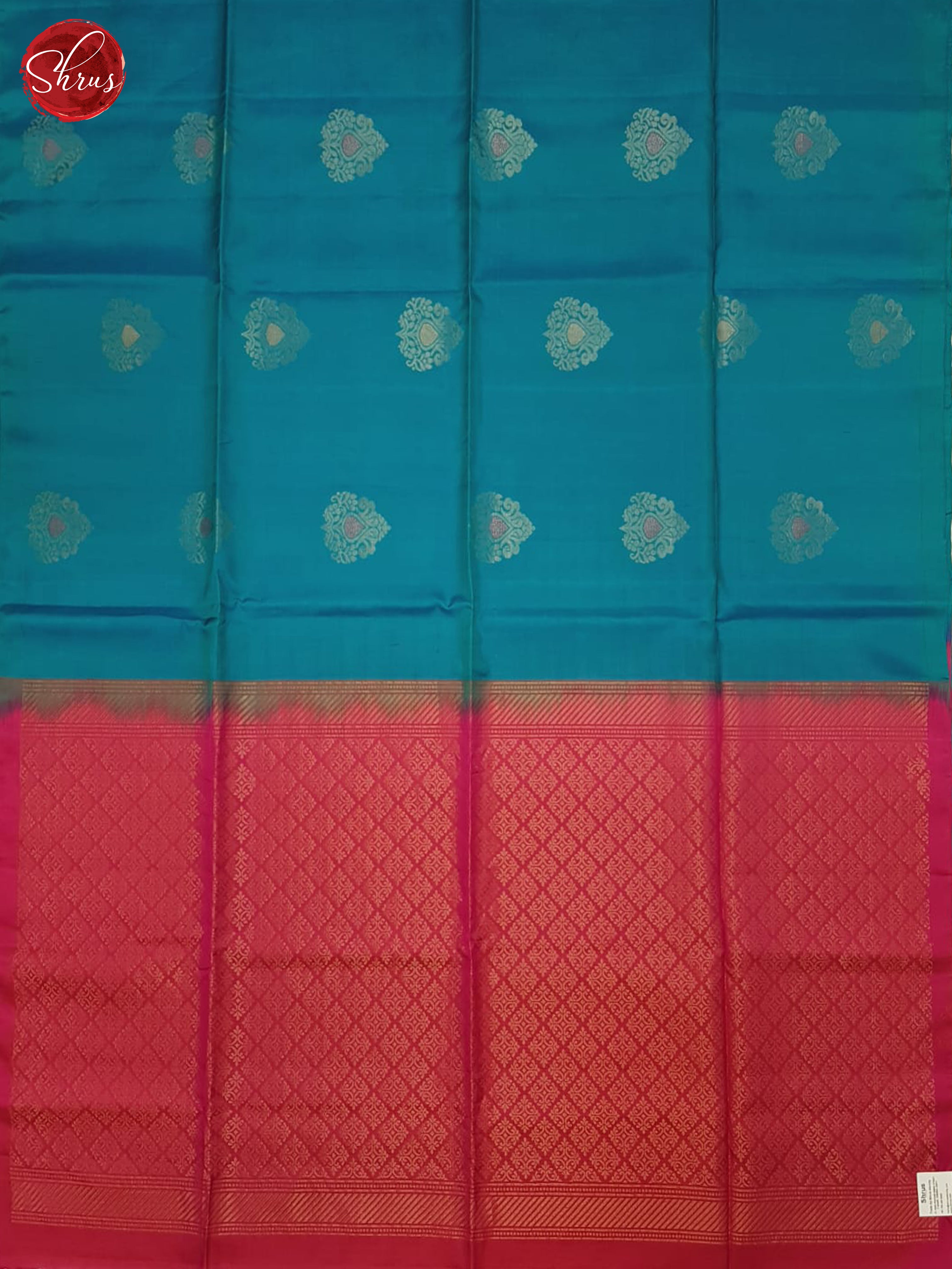 Blue & Pink - Soft Silk Halfpure Saree - Shop on ShrusEternity.com