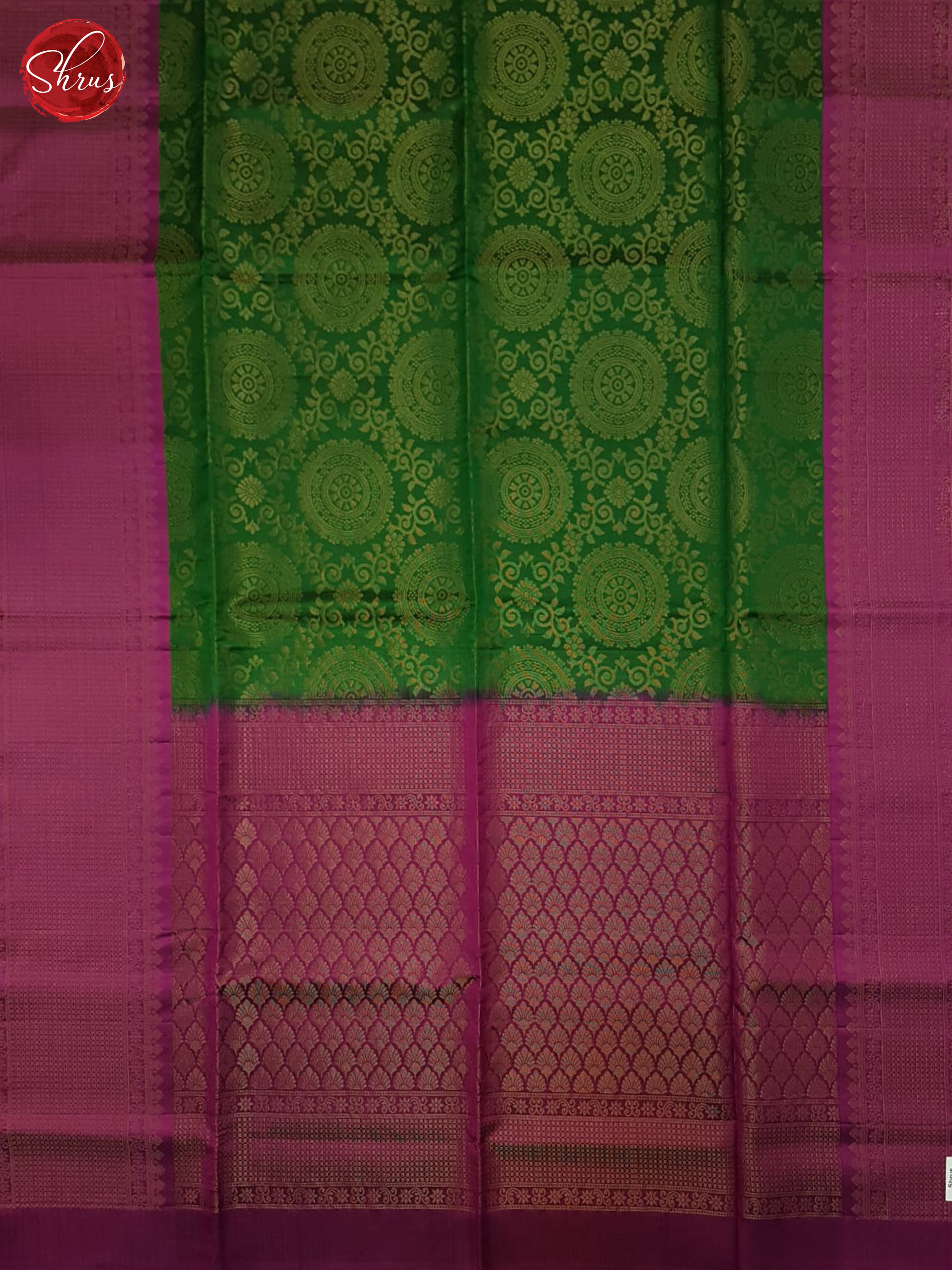 Green & Pink - Soft Silk Halfpure Saree - Shop on ShrusEternity.com