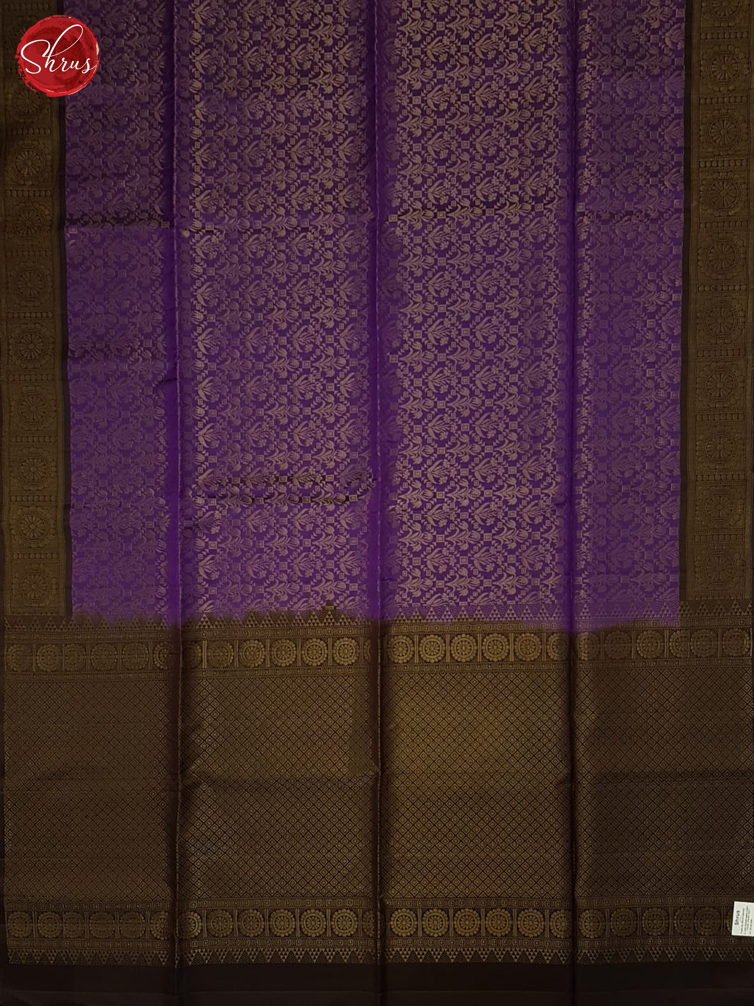 Purple & Brown - Softsilk Halfpure Saree - Shop on ShrusEternity.com