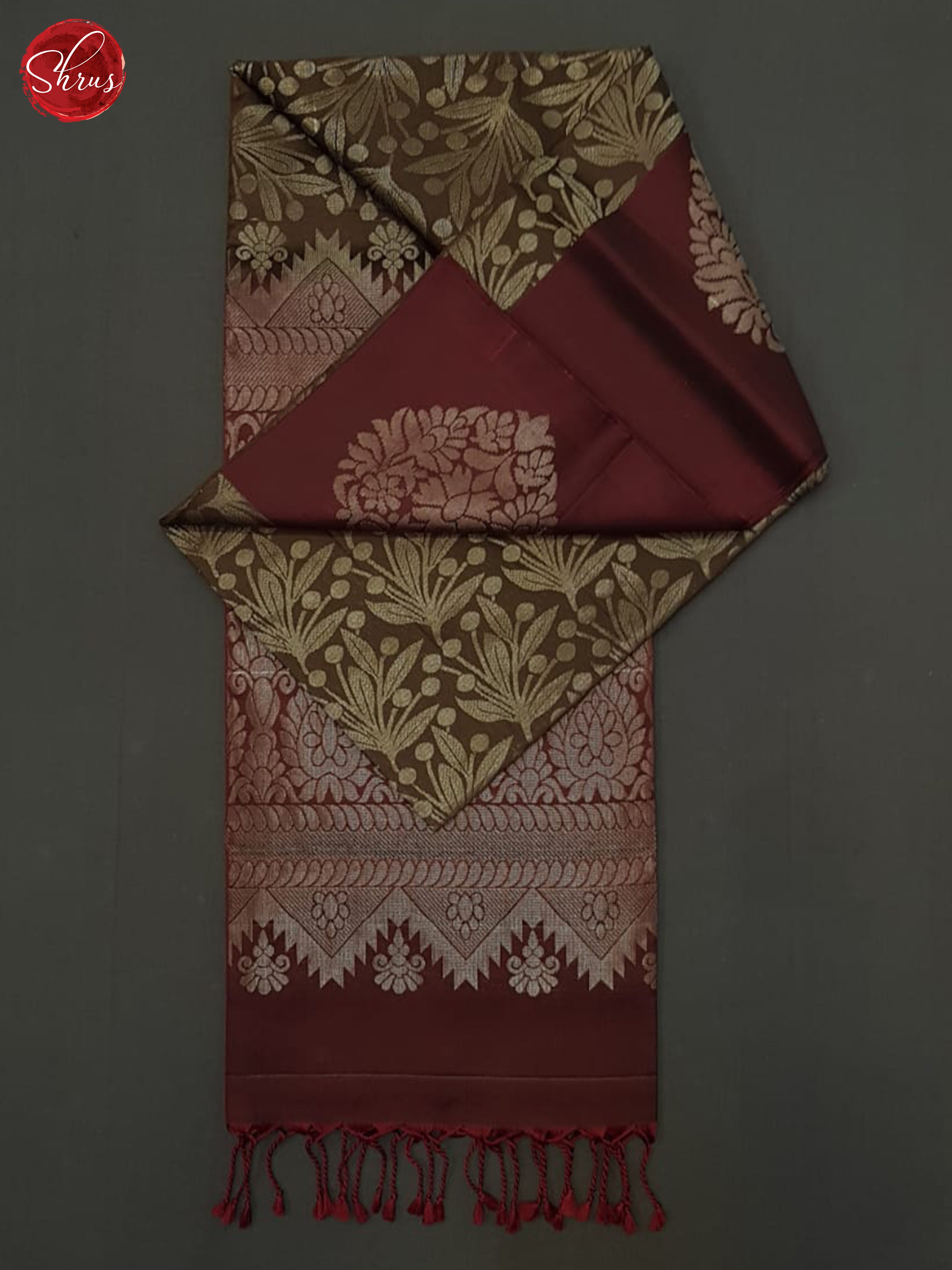 Brown(Single Tone)- Softsilk Halfpure Saree - Shop on ShrusEternity.com