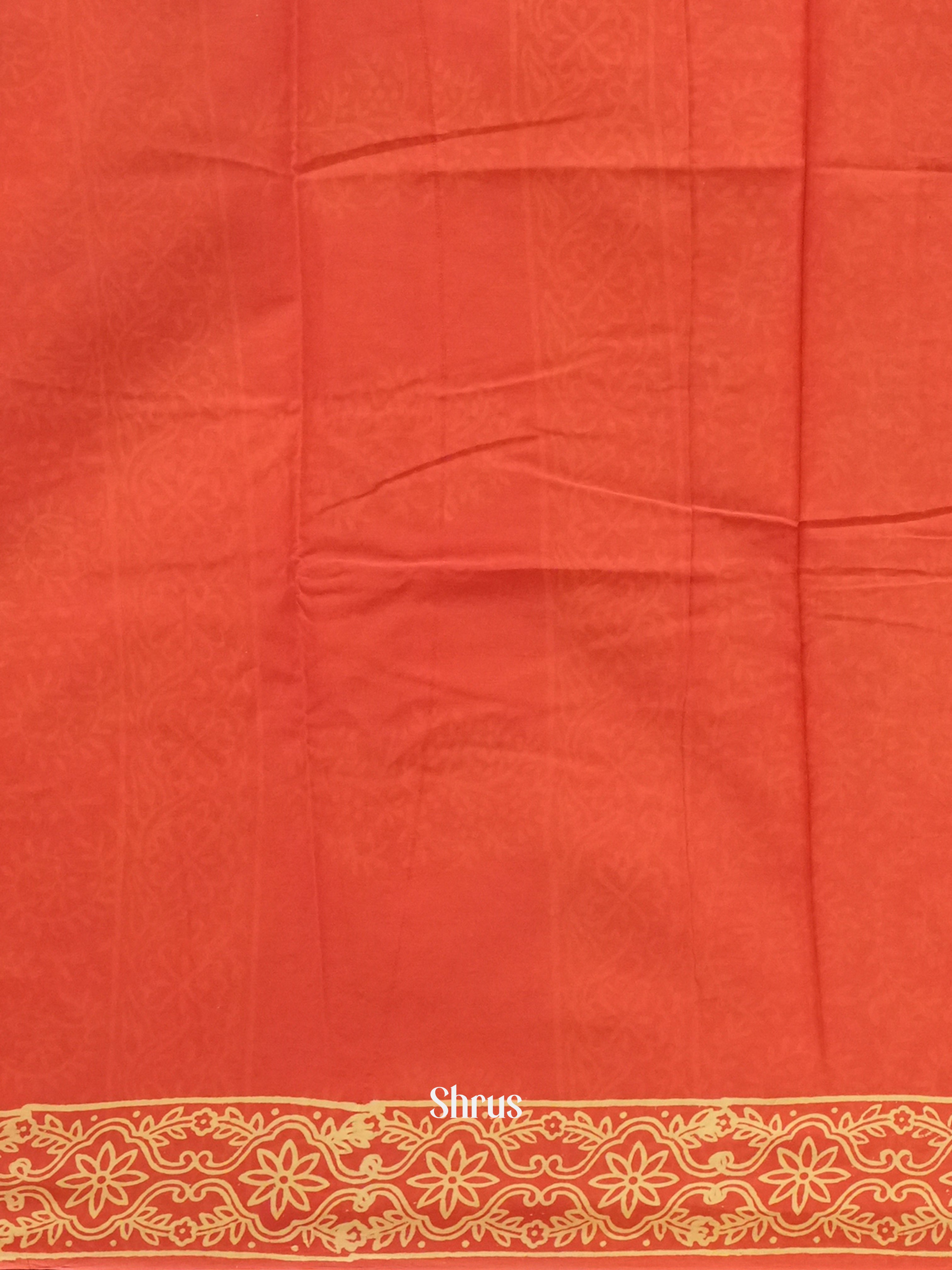 Orange(Single Tone) - Jaipur cotton Saree