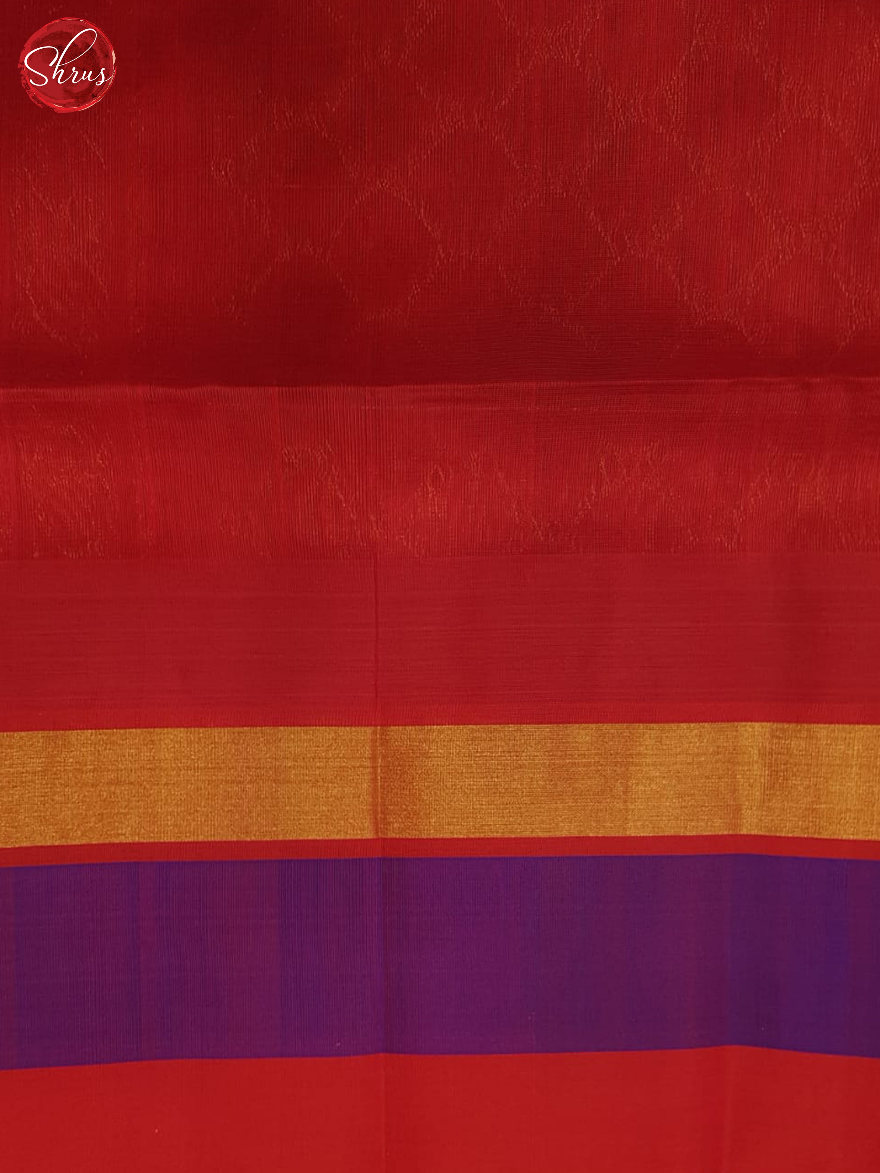 Lime Green & Red- Silk Cotton Saree - Shop on ShrusEternity.com