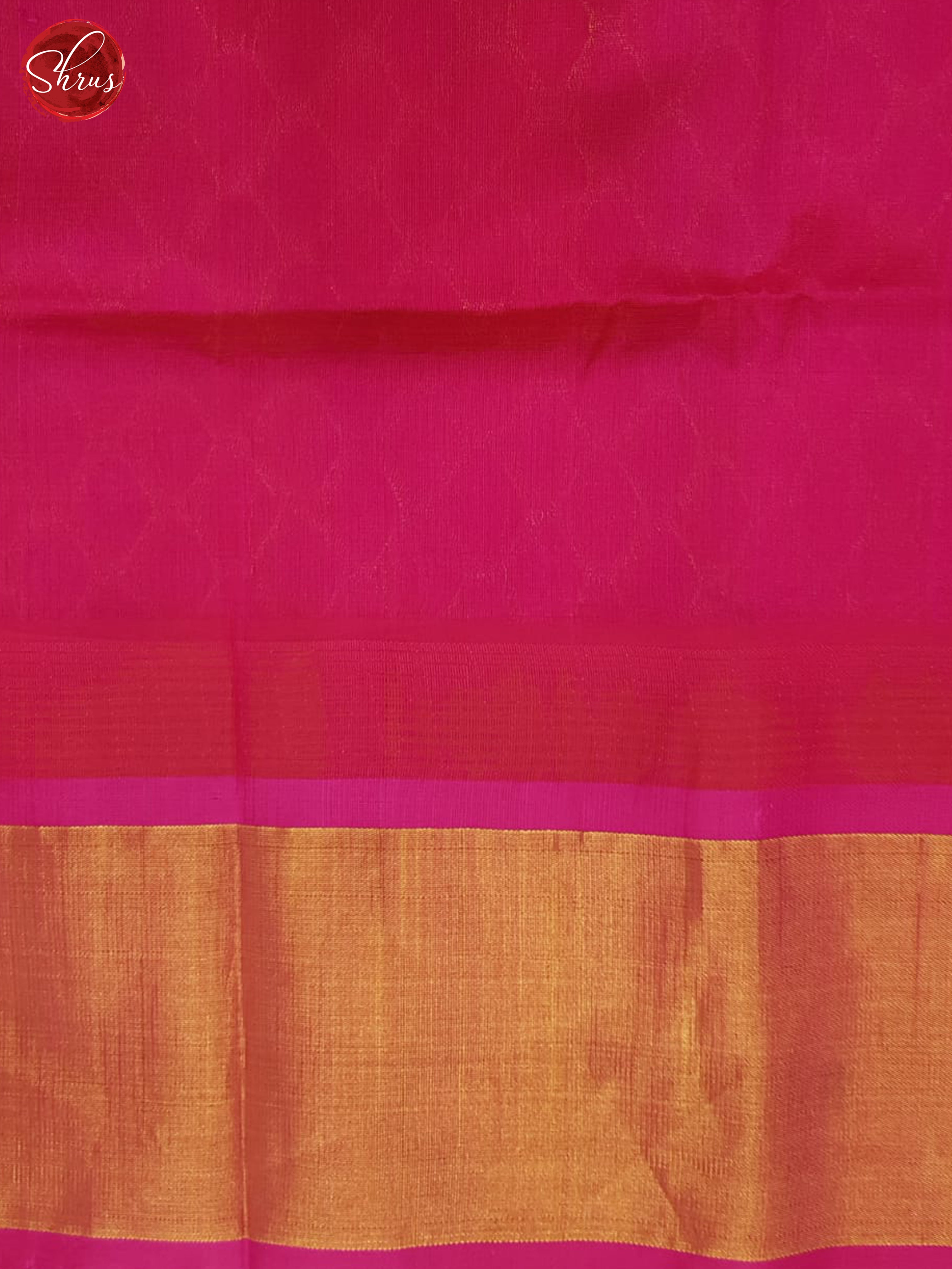 Beige & Pink- Silk Cotton Saree - Shop on ShrusEternity.com