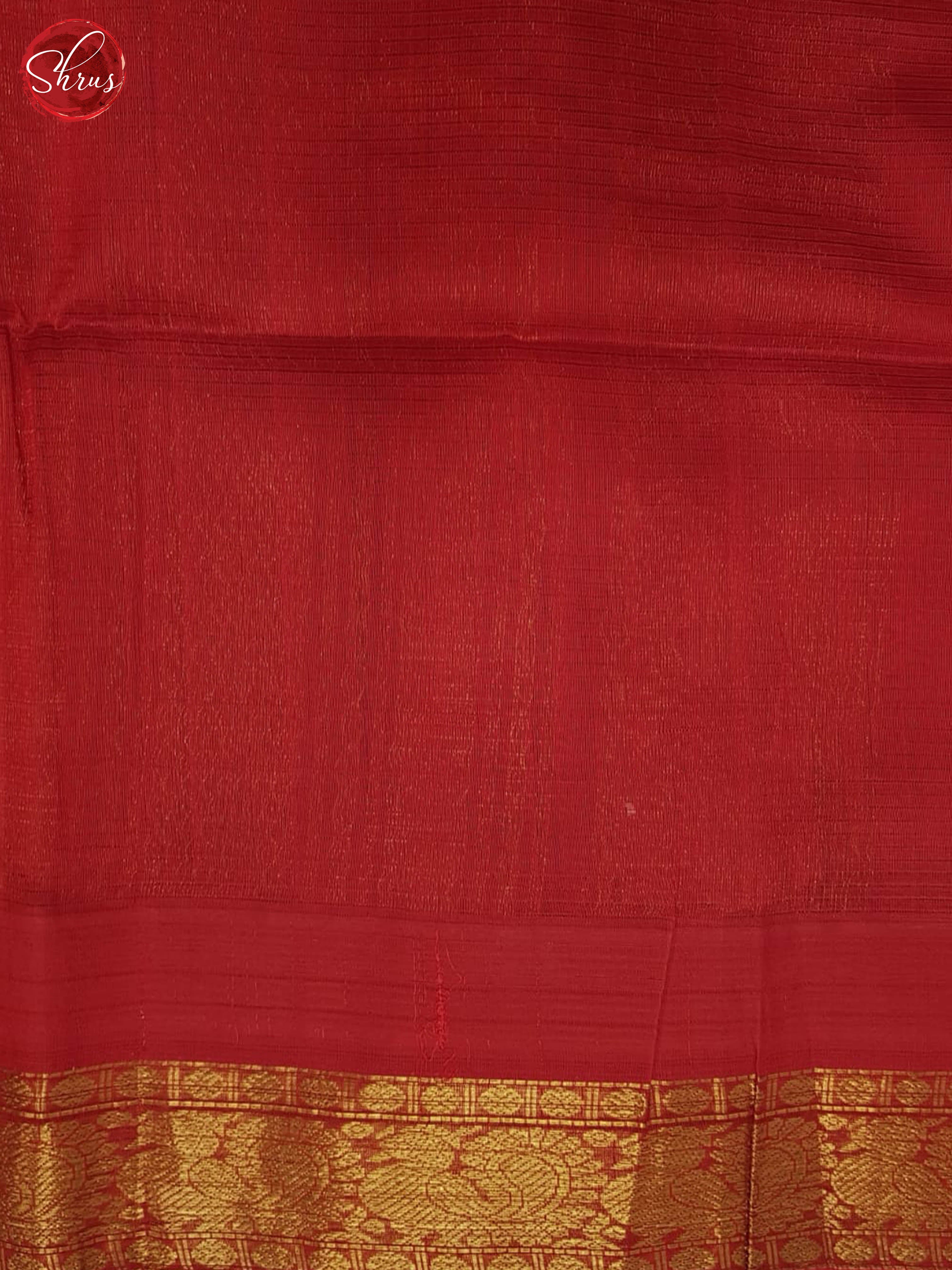 Blue And Red-Silk cotton Saree - Shop on ShrusEternity.com