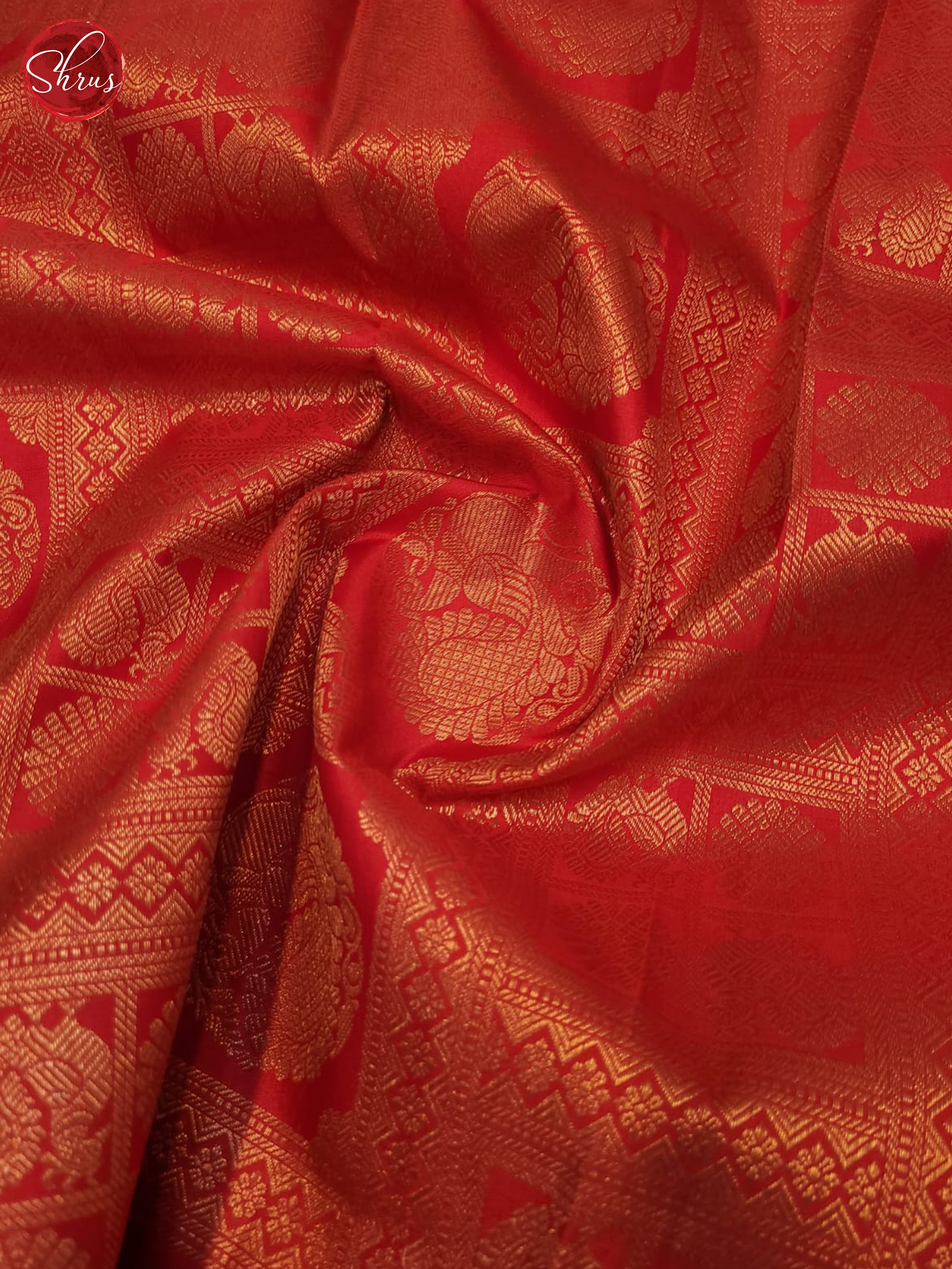 Red & Green- Kanchipuram silk Saree - Shop on ShrusEternity.com