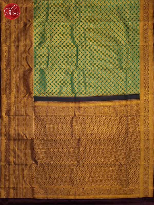 Green & Gold - Kanchipuram silk Saree - Shop on ShrusEternity.com