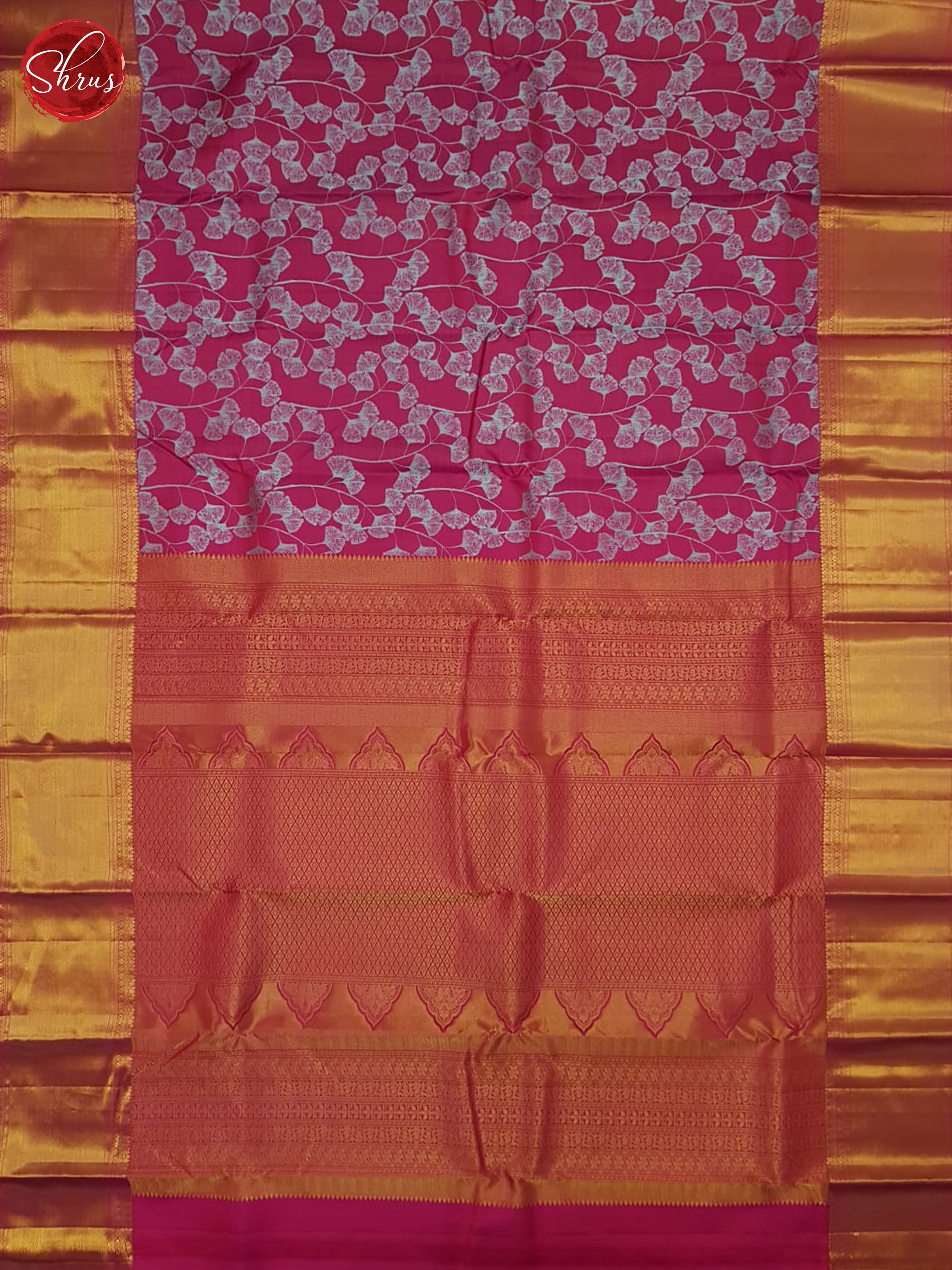 Pink(single tone)-Kanchipuram Silk Saree - Shop on ShrusEternity.com