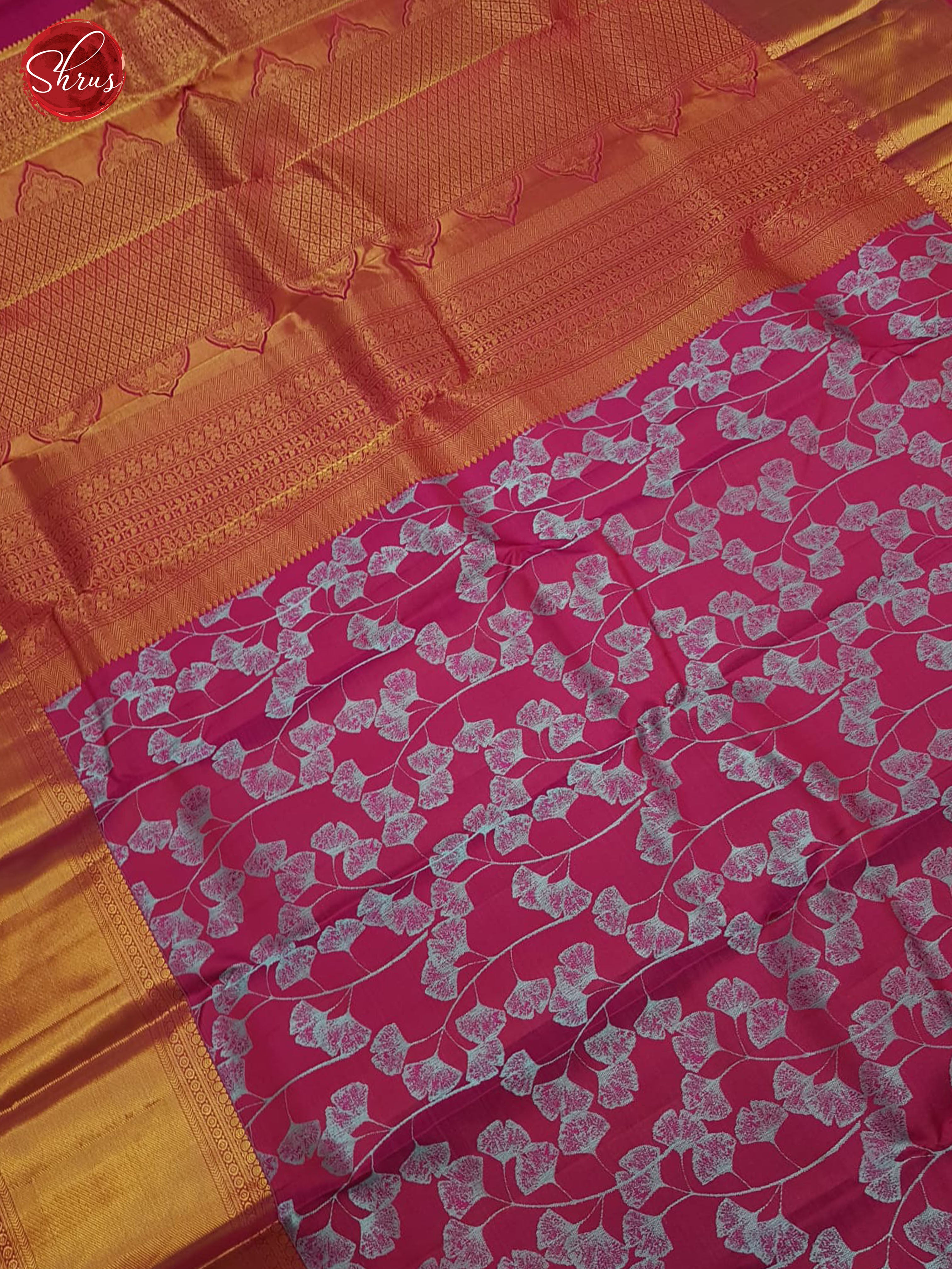 Pink(single tone)-Kanchipuram Silk Saree - Shop on ShrusEternity.com