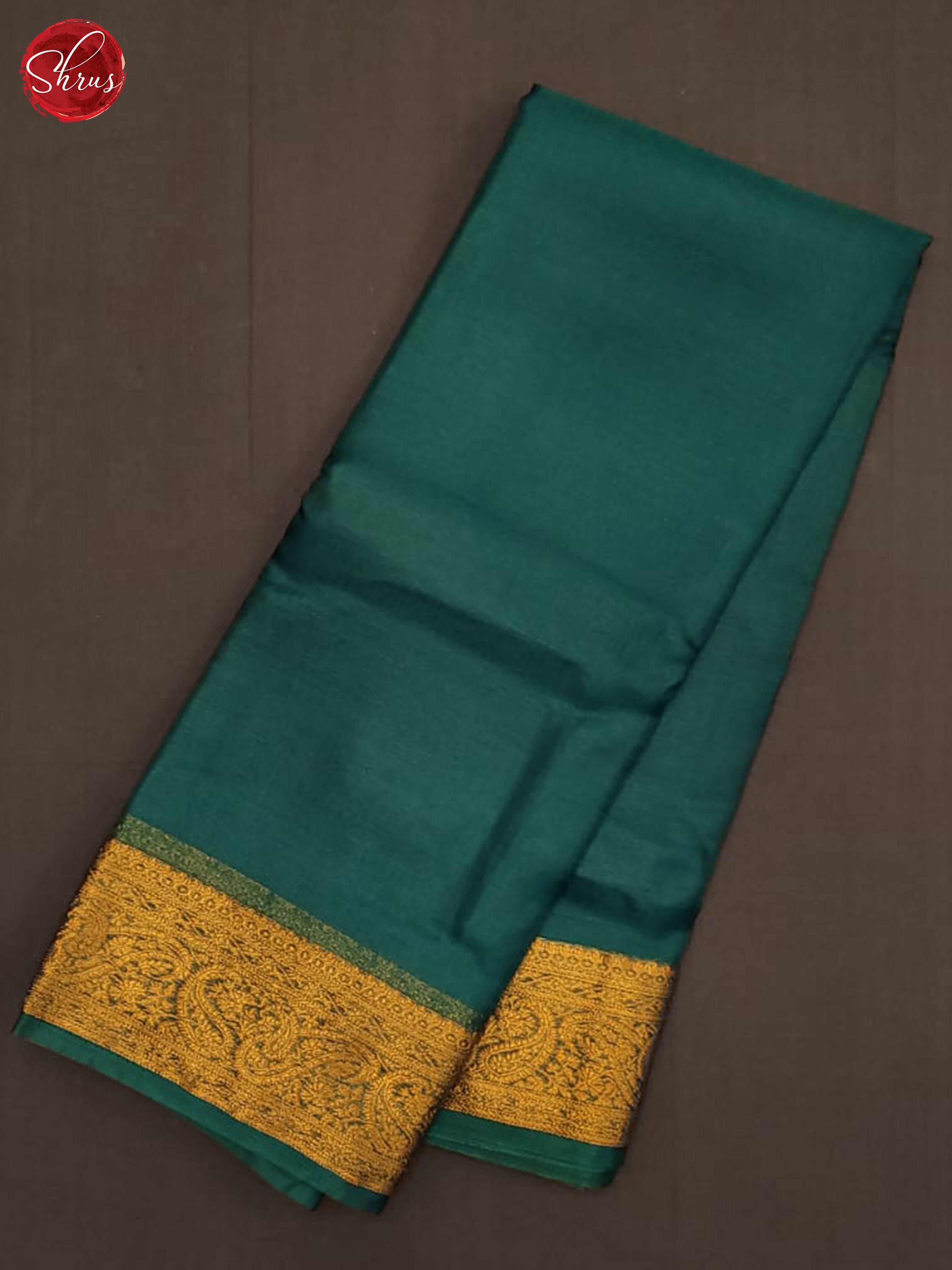 Peacock Blue(Single Tone) - Semi organza Saree - Shop on ShrusEternity.com