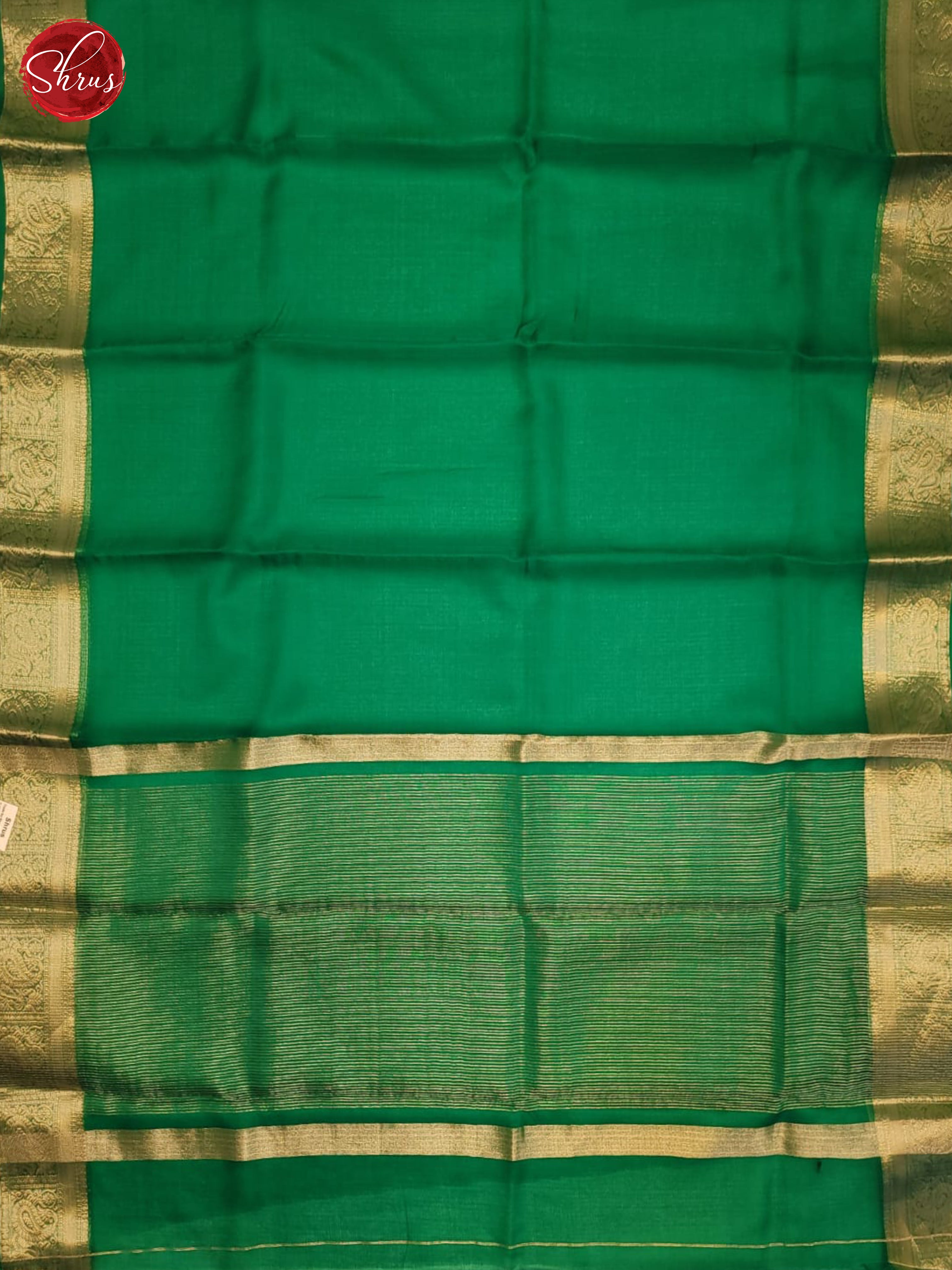 Green & Peacock Blue - Semi organza Saree - Shop on ShrusEternity.com