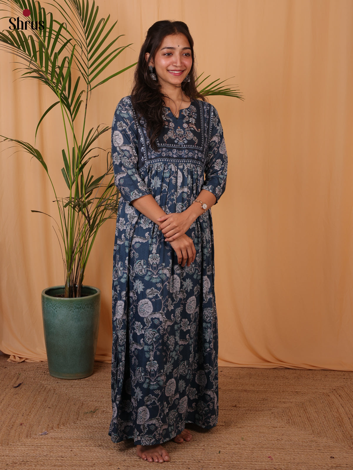 Blue -Rayon Readymade kurti