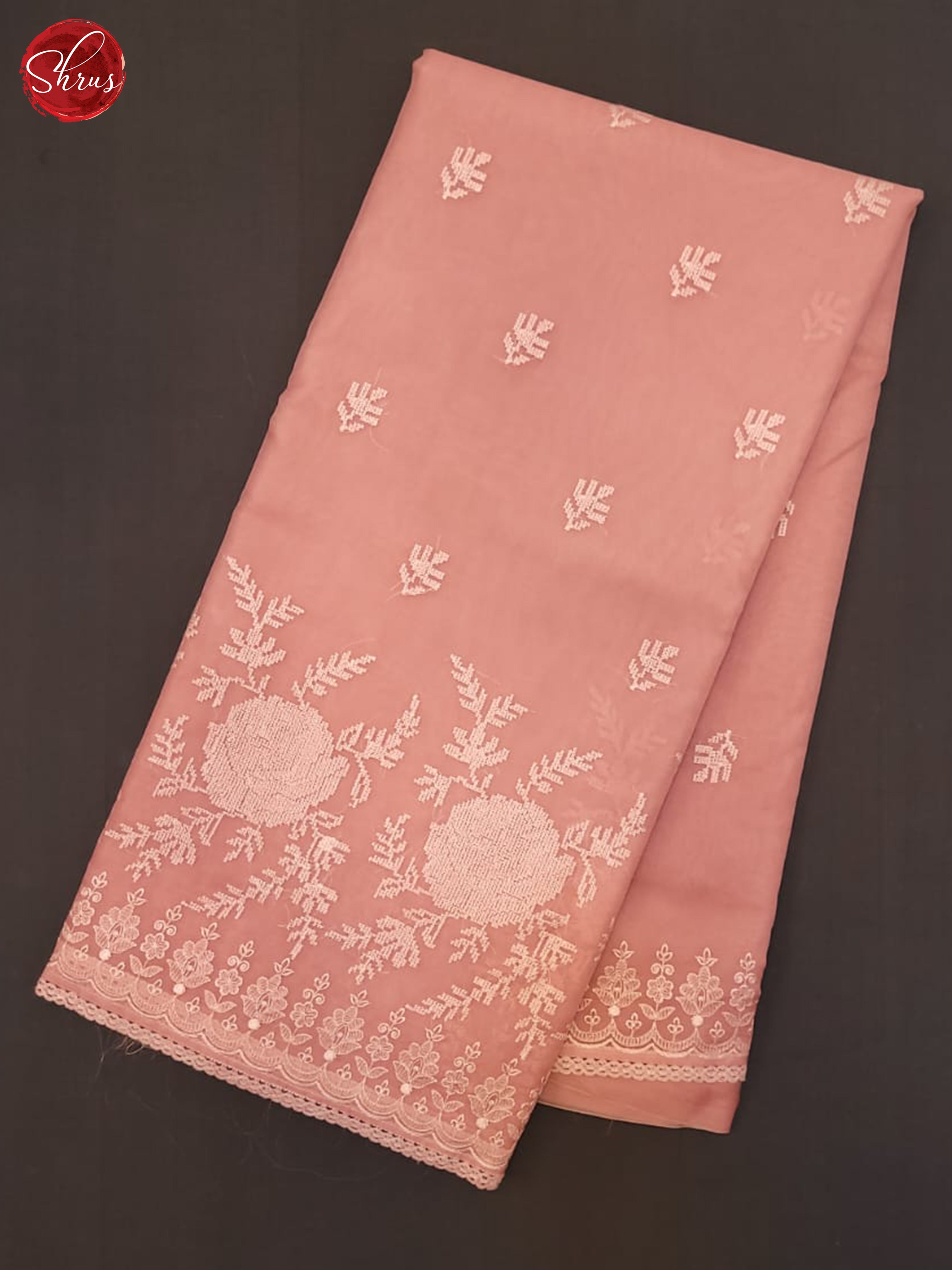 Pink(Single Tone)- Semi organza Saree - Shop on ShrusEternity.com