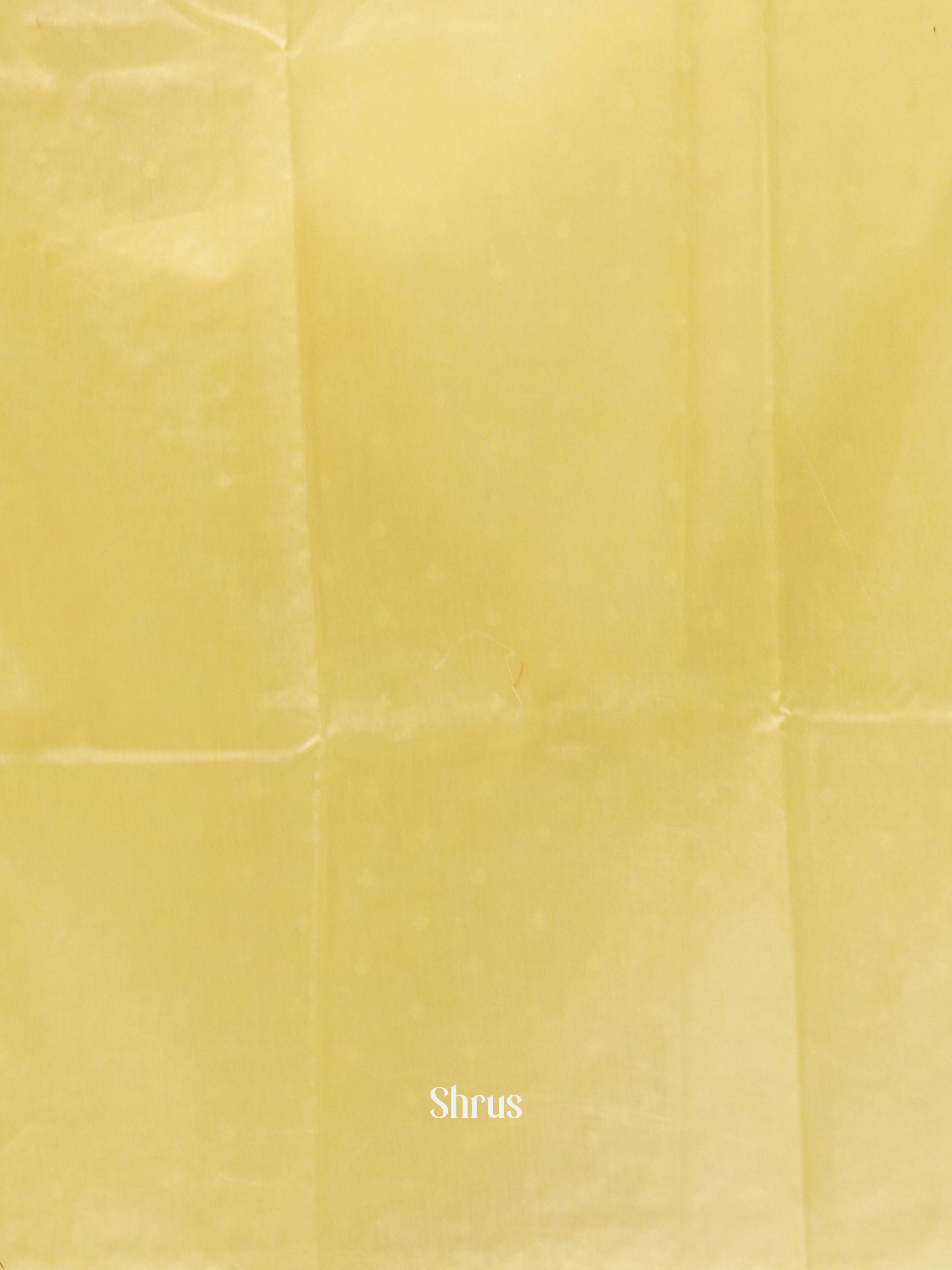 Light Lemon Yellow(Single Tone) - Semi organza Saree