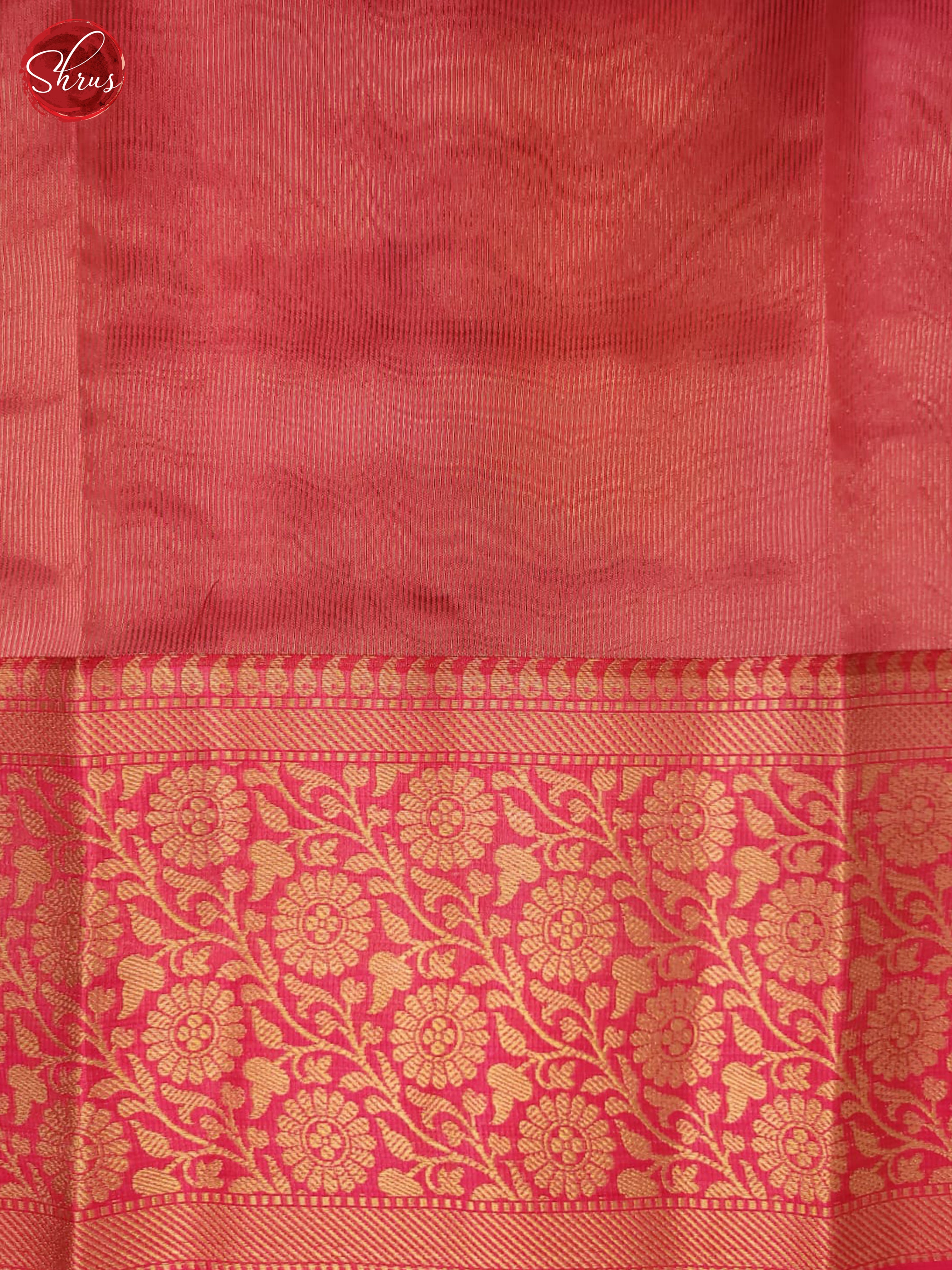 Peach & Pink - Semi dupion Saree - Shop on ShrusEternity.com