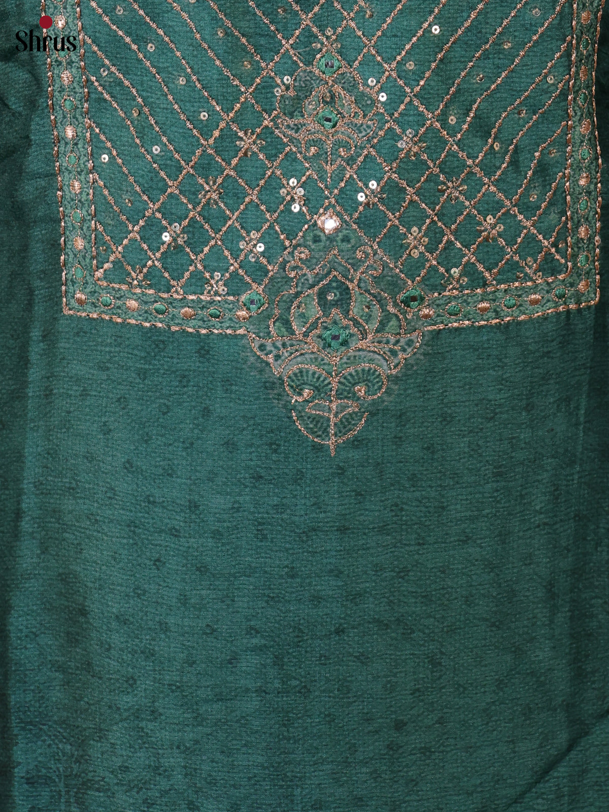 green- Sequin embroidery 2pc Salwar Suit