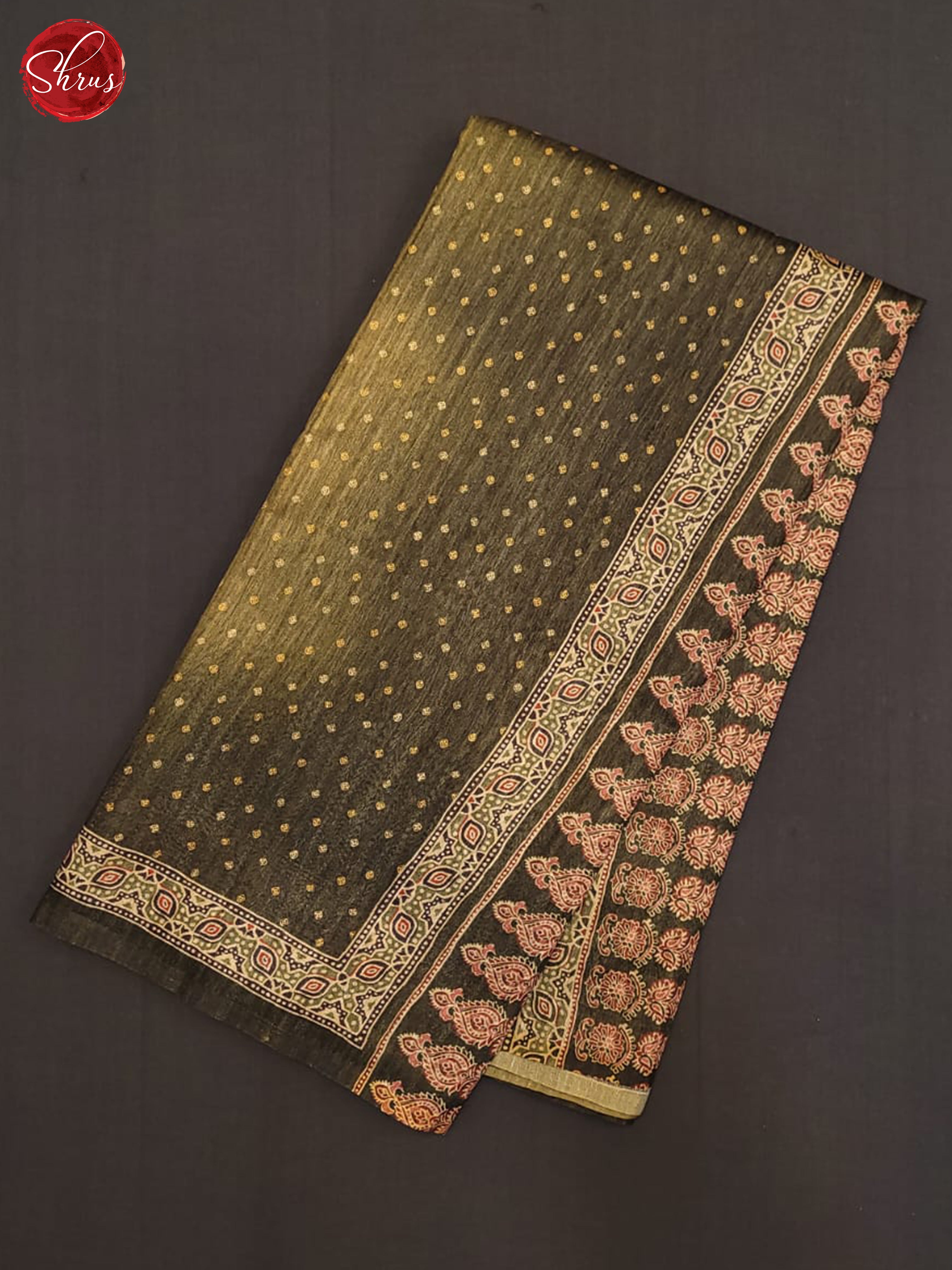 Green & Brown - Semi gicha Saree - Shop on ShrusEternity.com