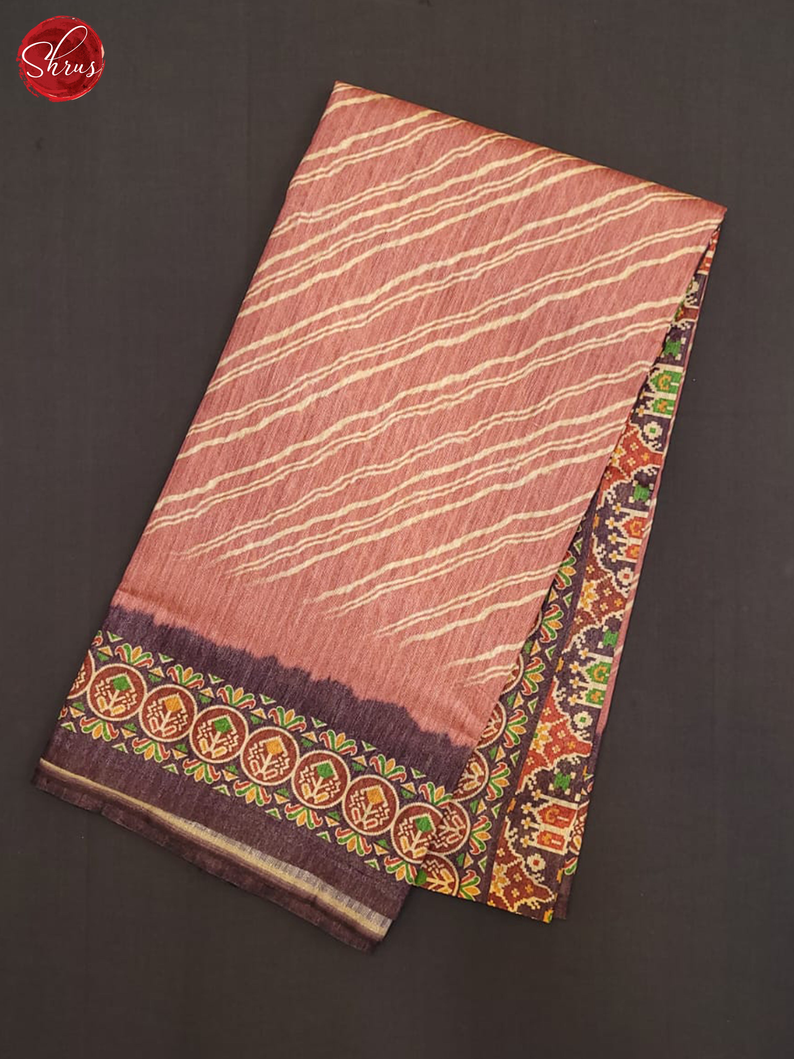 Pink & Purple - Semi Gicha Saree - Shop on ShrusEternity.com