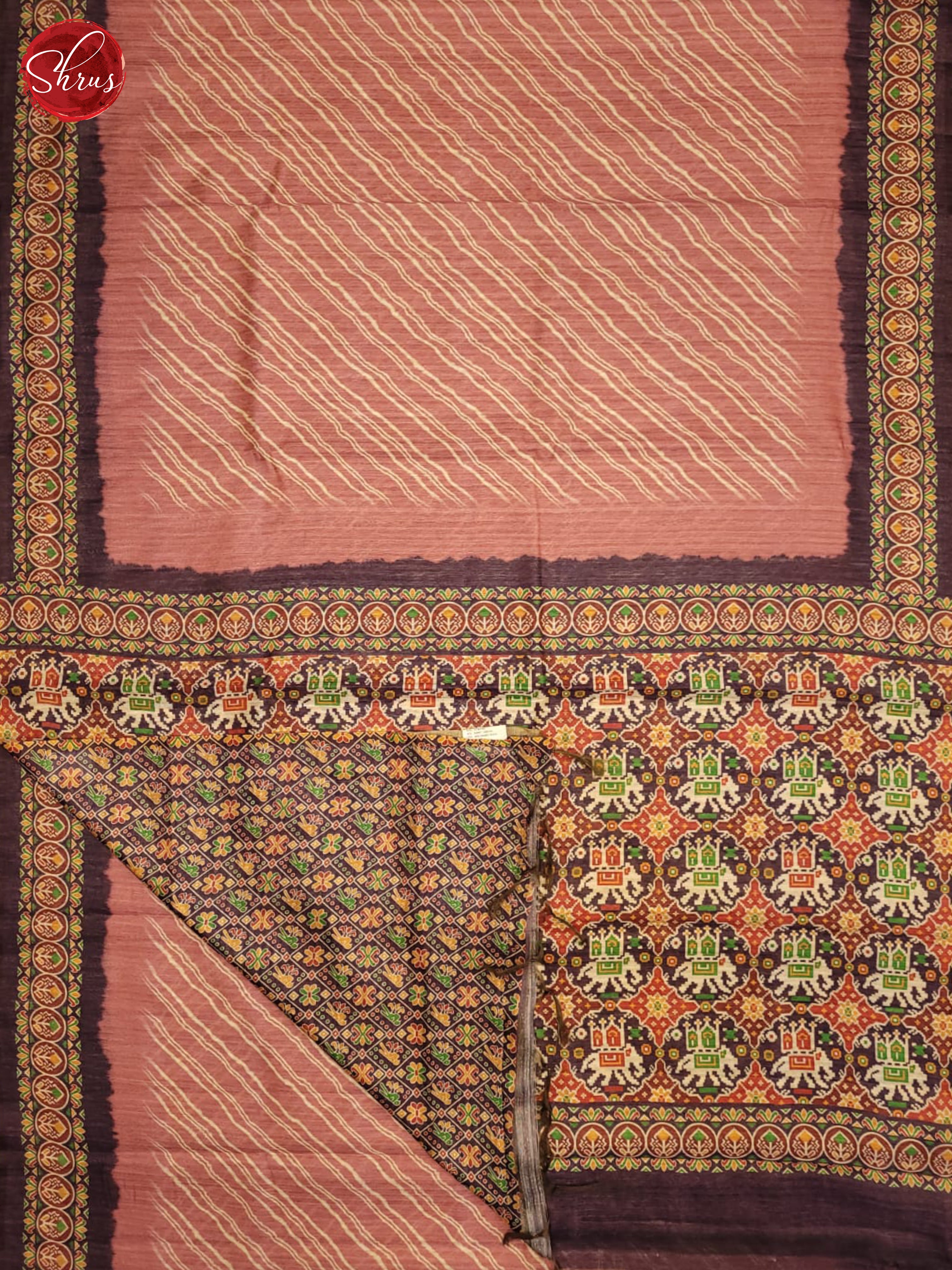 Pink & Purple - Semi Gicha Saree - Shop on ShrusEternity.com