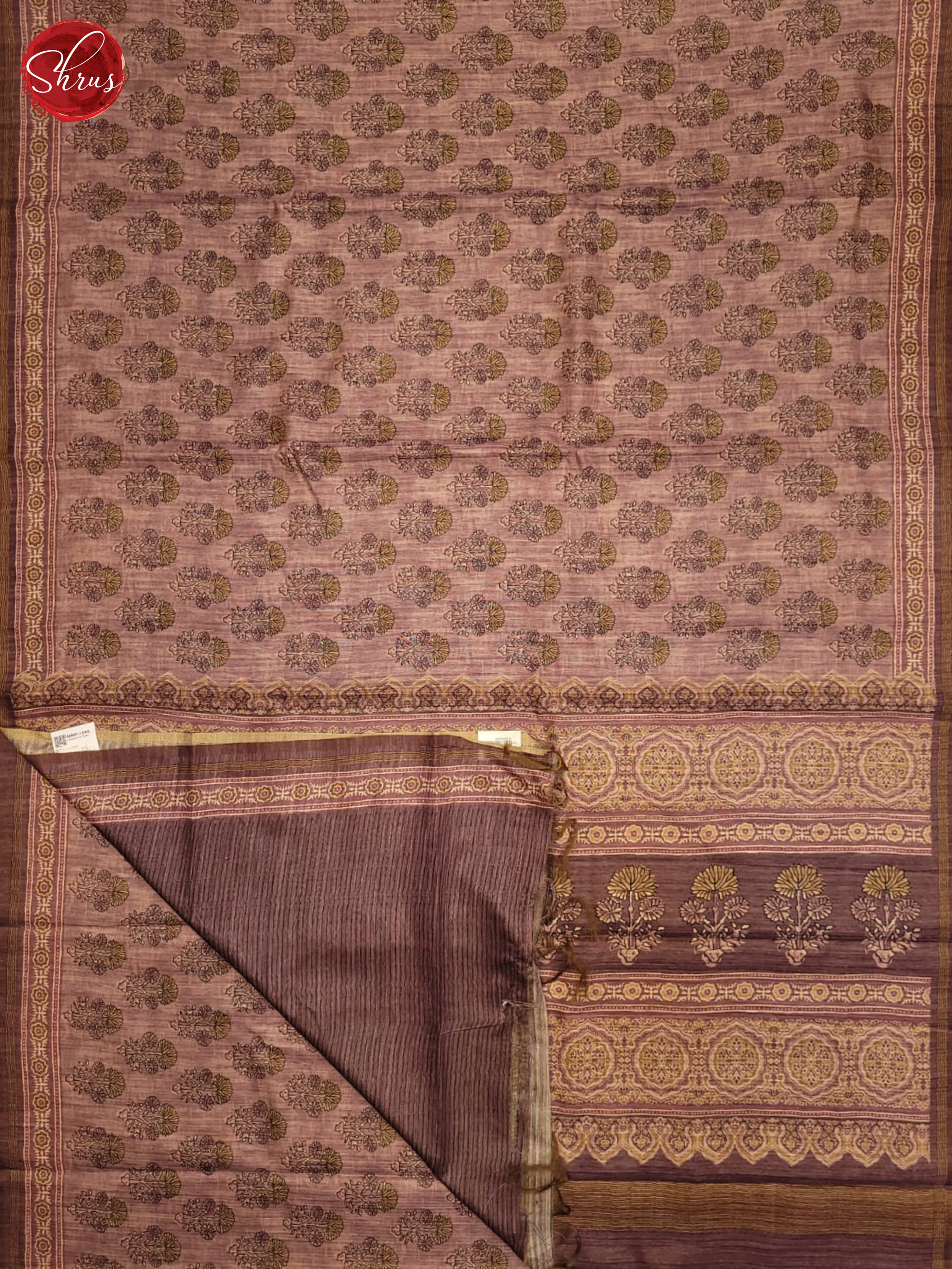 Dark Onion Pink & Brown - Semi Gicha Saree - Shop on ShrusEternity.com