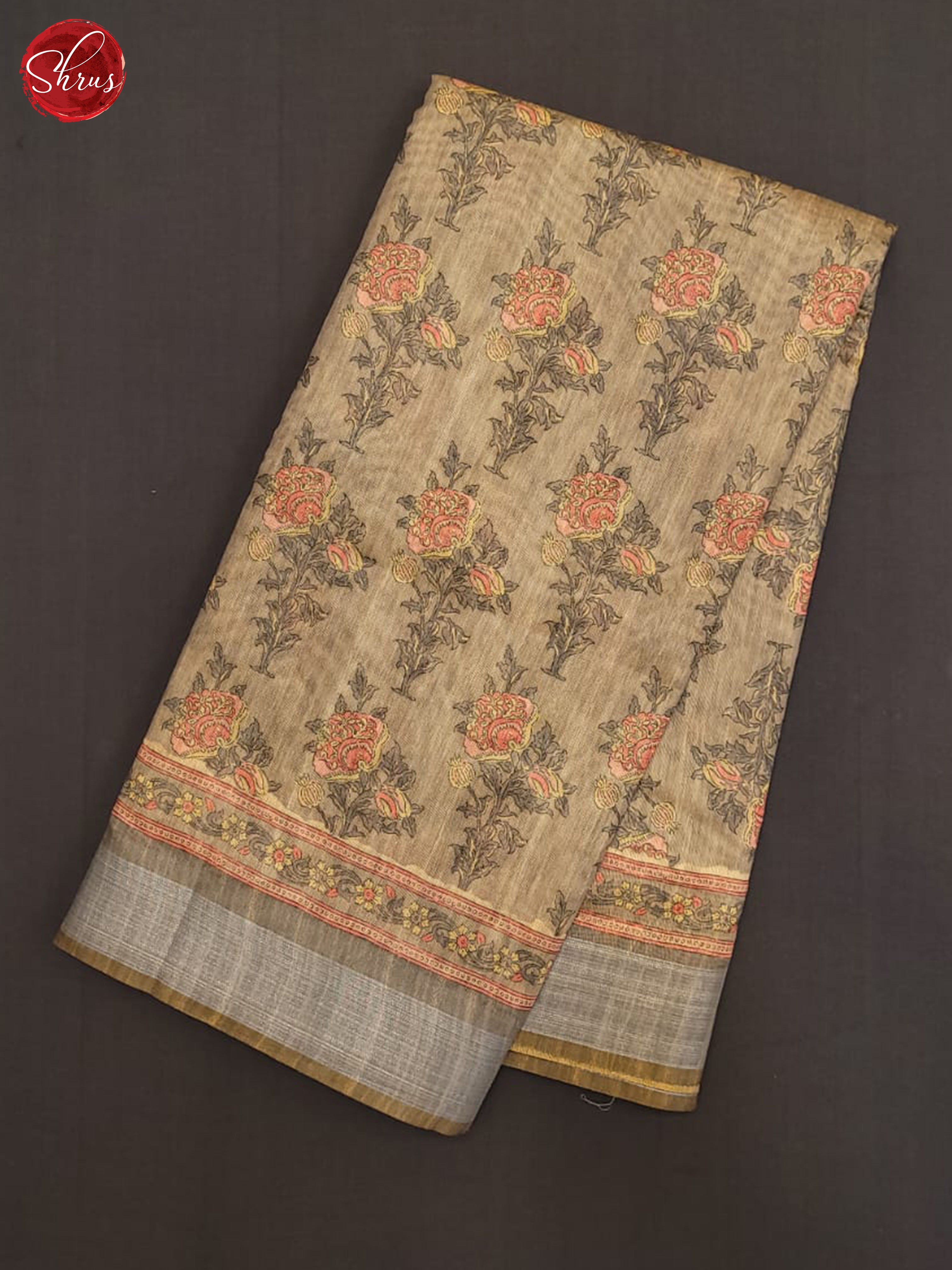 Brown & Beige- Semi Gicha Saree - Shop on ShrusEternity.com