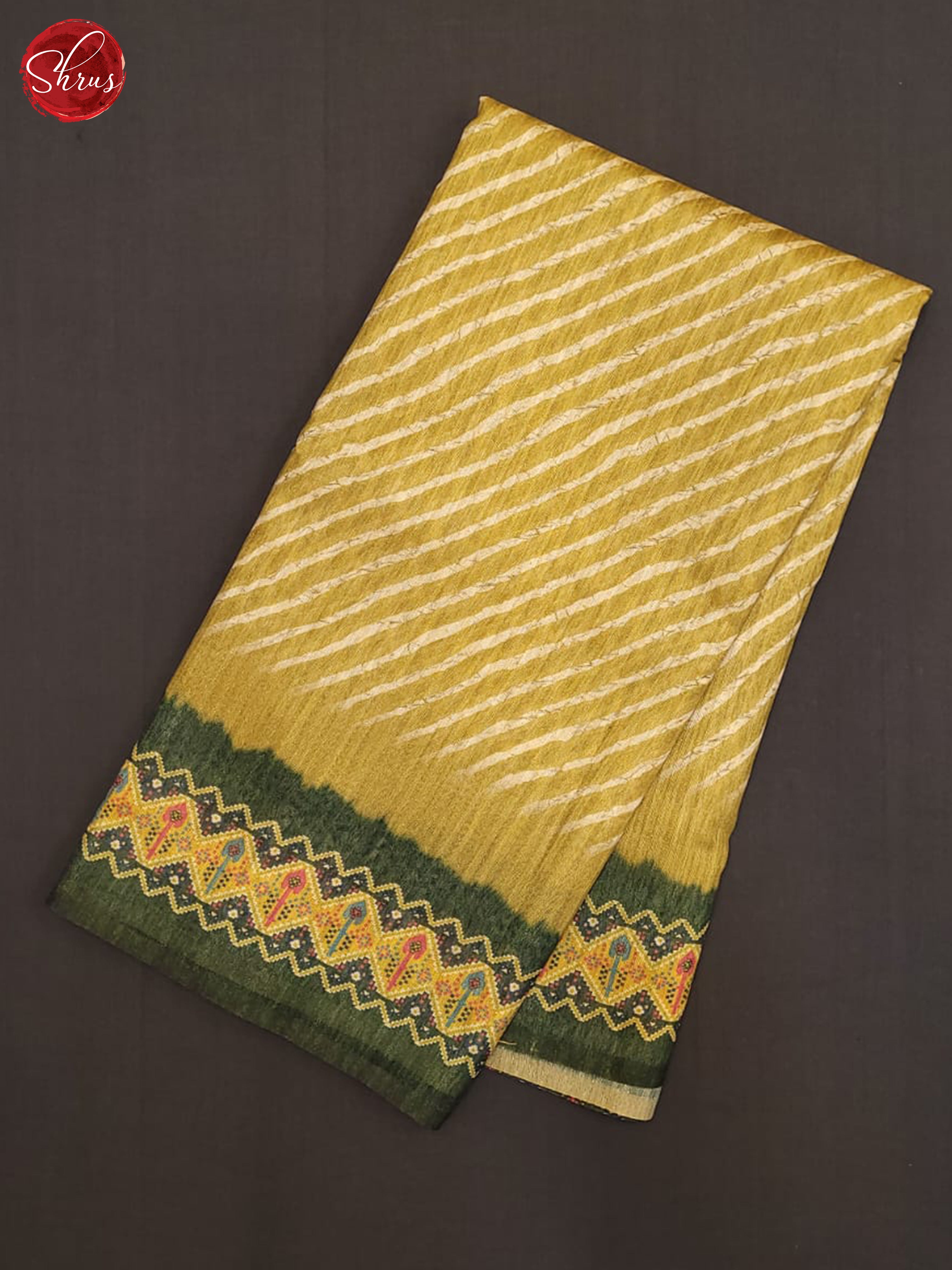 Light Green & Green - Semi gicha Saree - Shop on ShrusEternity.com