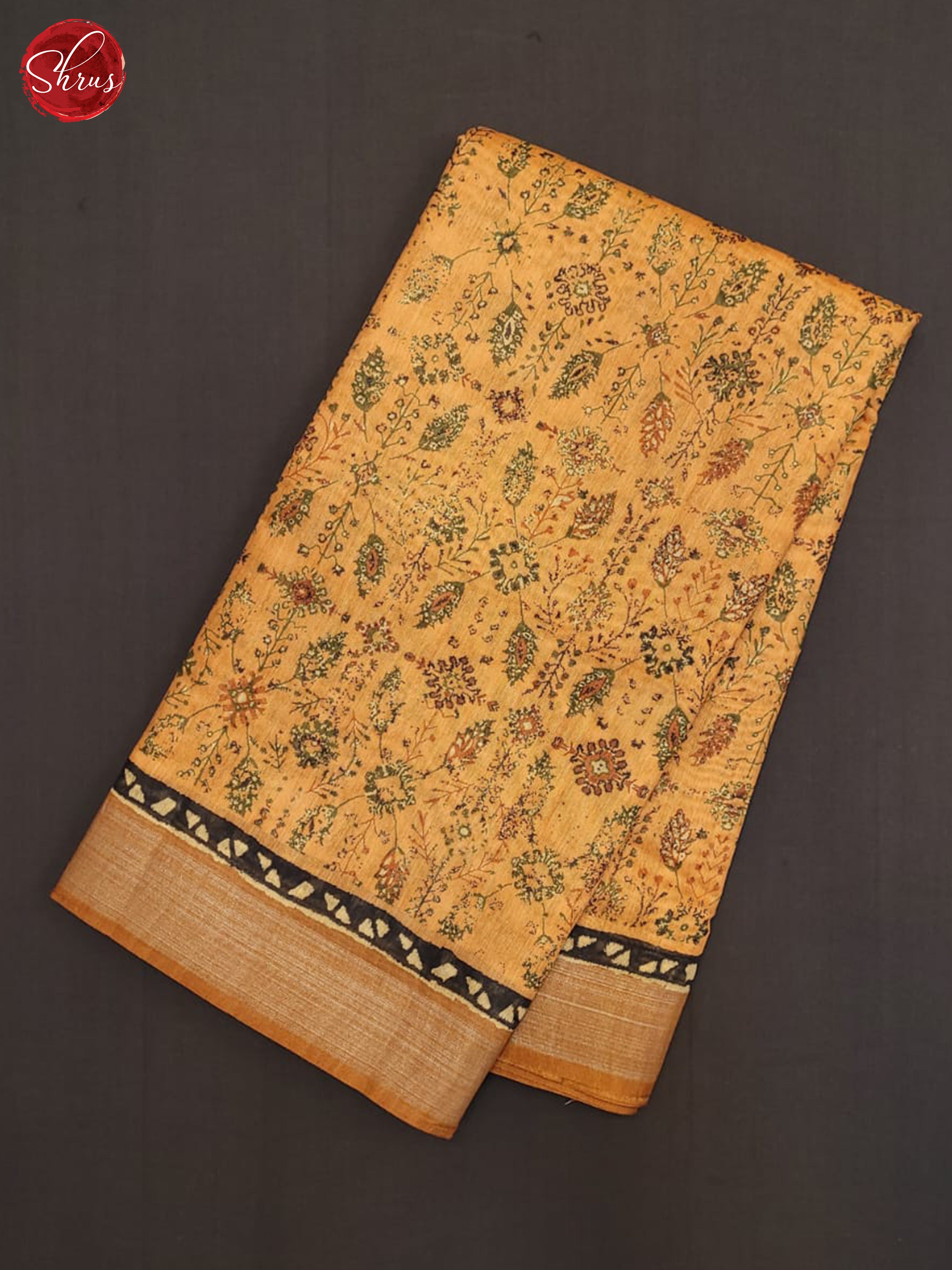 Yellow- Semi gicha Saree - Shop on ShrusEternity.com