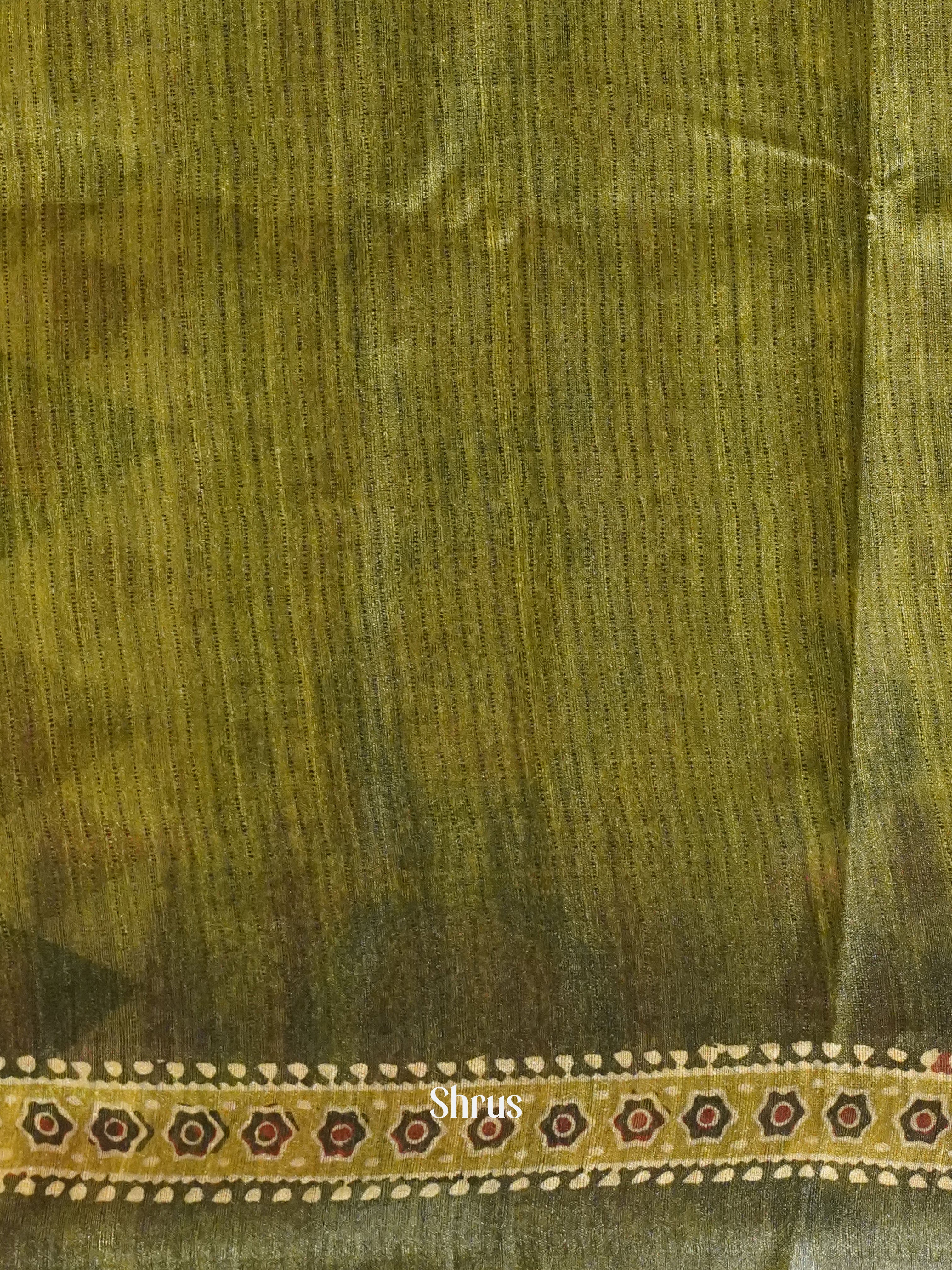 Green - Semi gicha Saree