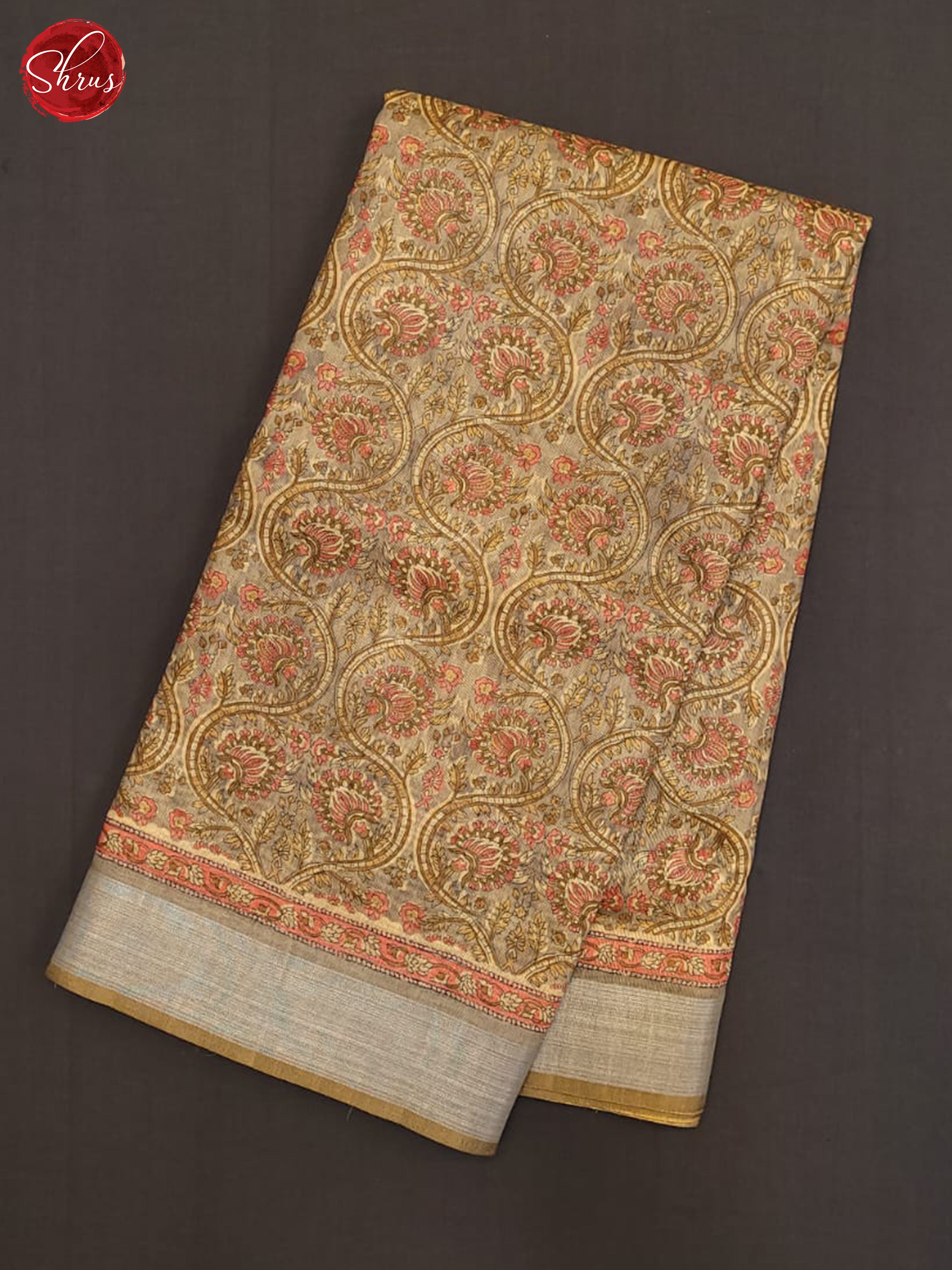 Brown & Beige- Semi gicha Saree - Shop on ShrusEternity.com