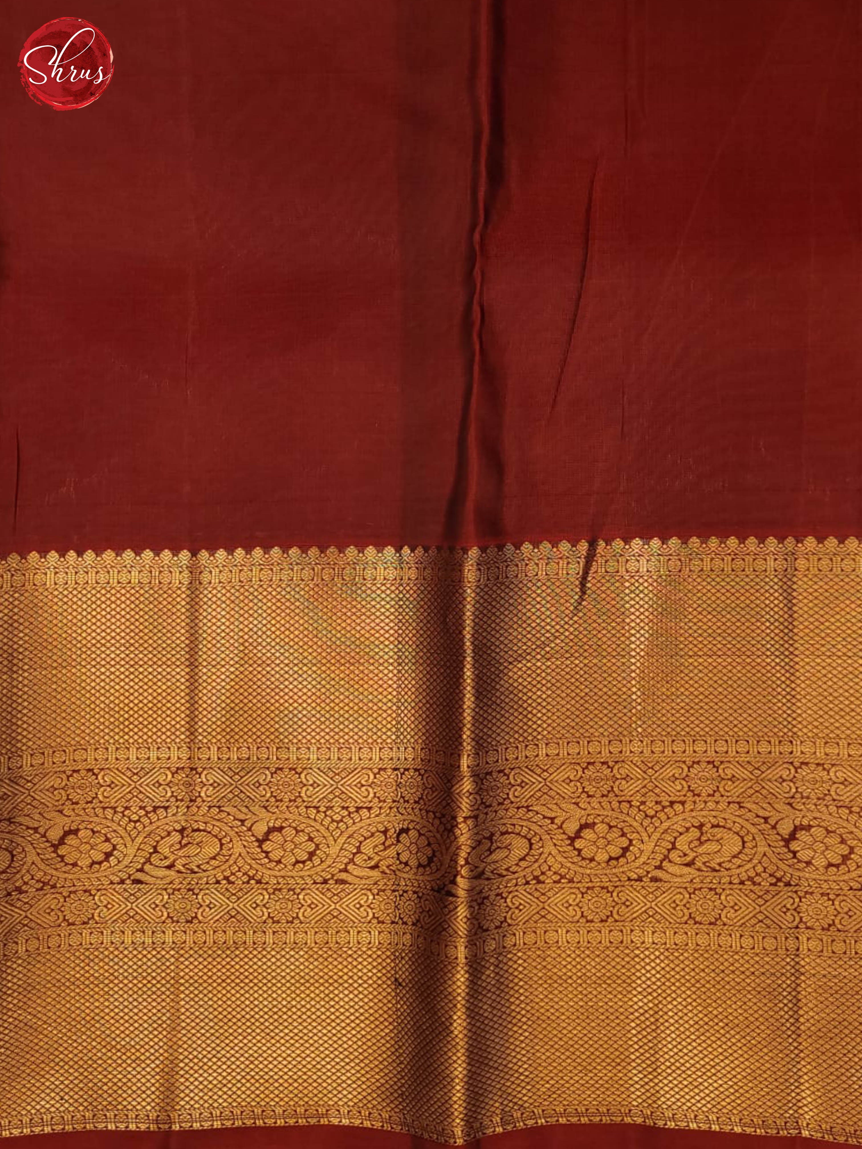 Green and maroon- Kanchipuram Half-pure Silk Saree - Shop on ShrusEternity.com