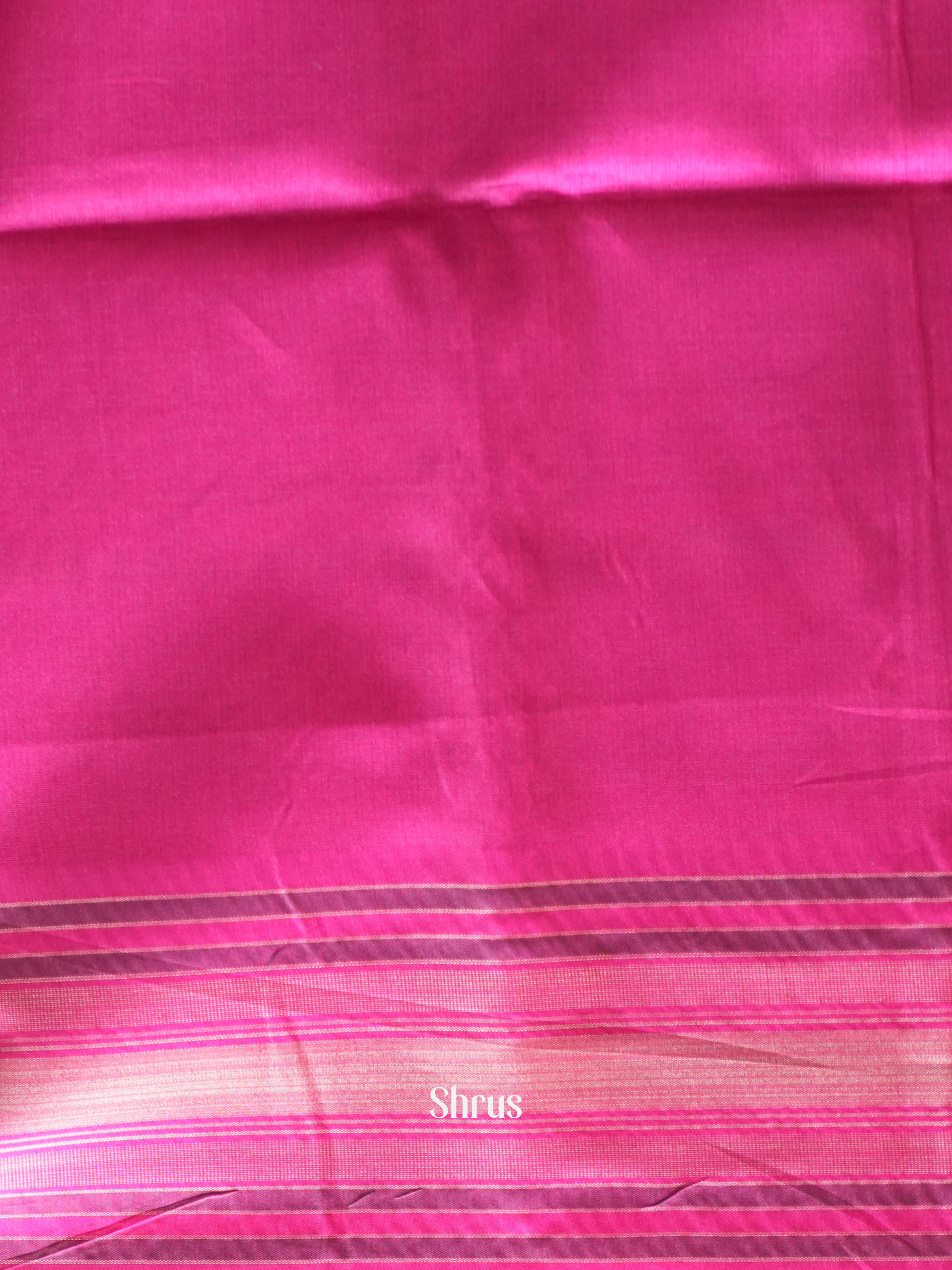 Blue & Pink - Semi Tussar Saree