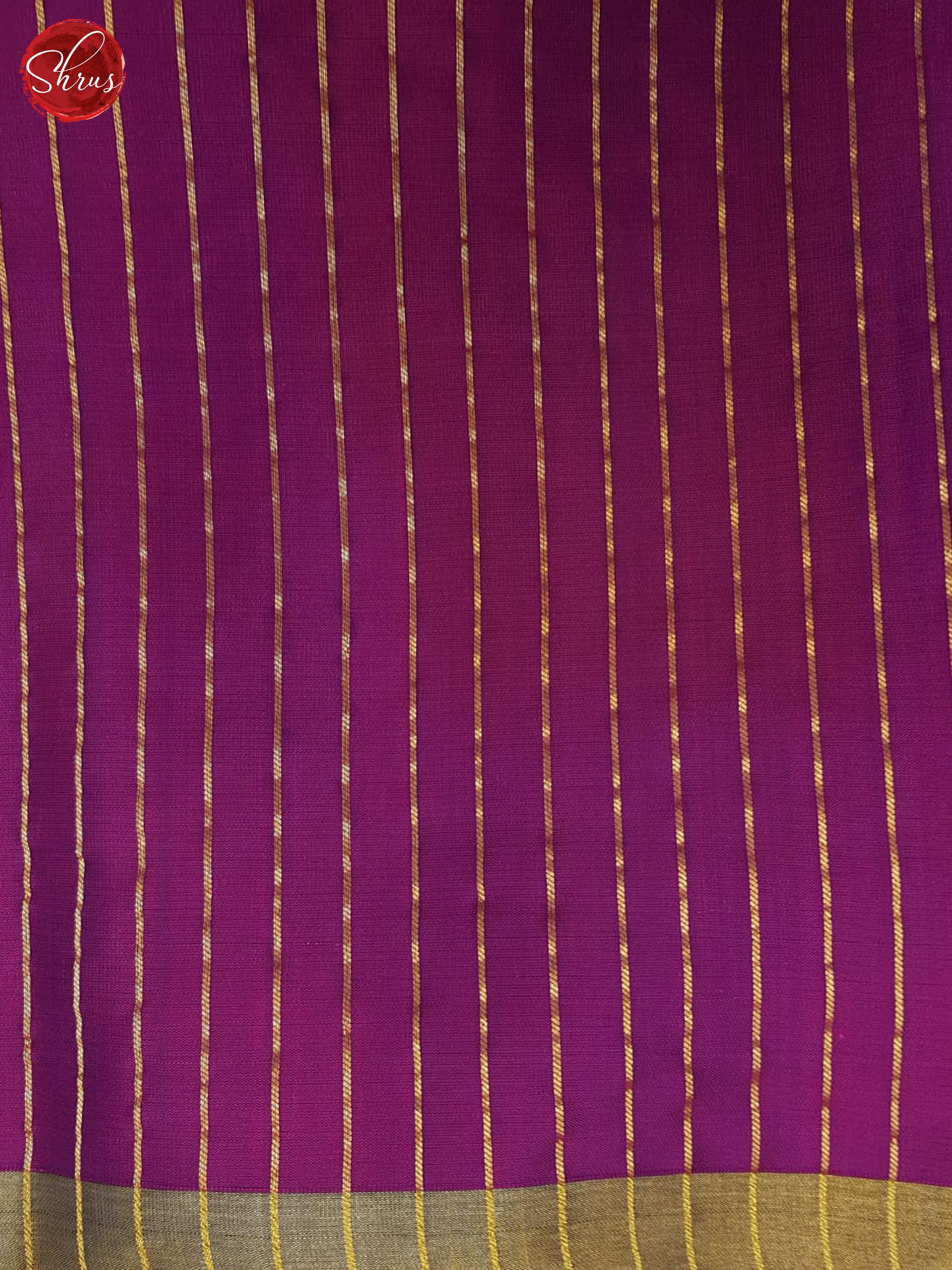 Blue & Purple  - Soft Silk Halfpure Saree - Shop on ShrusEternity.com
