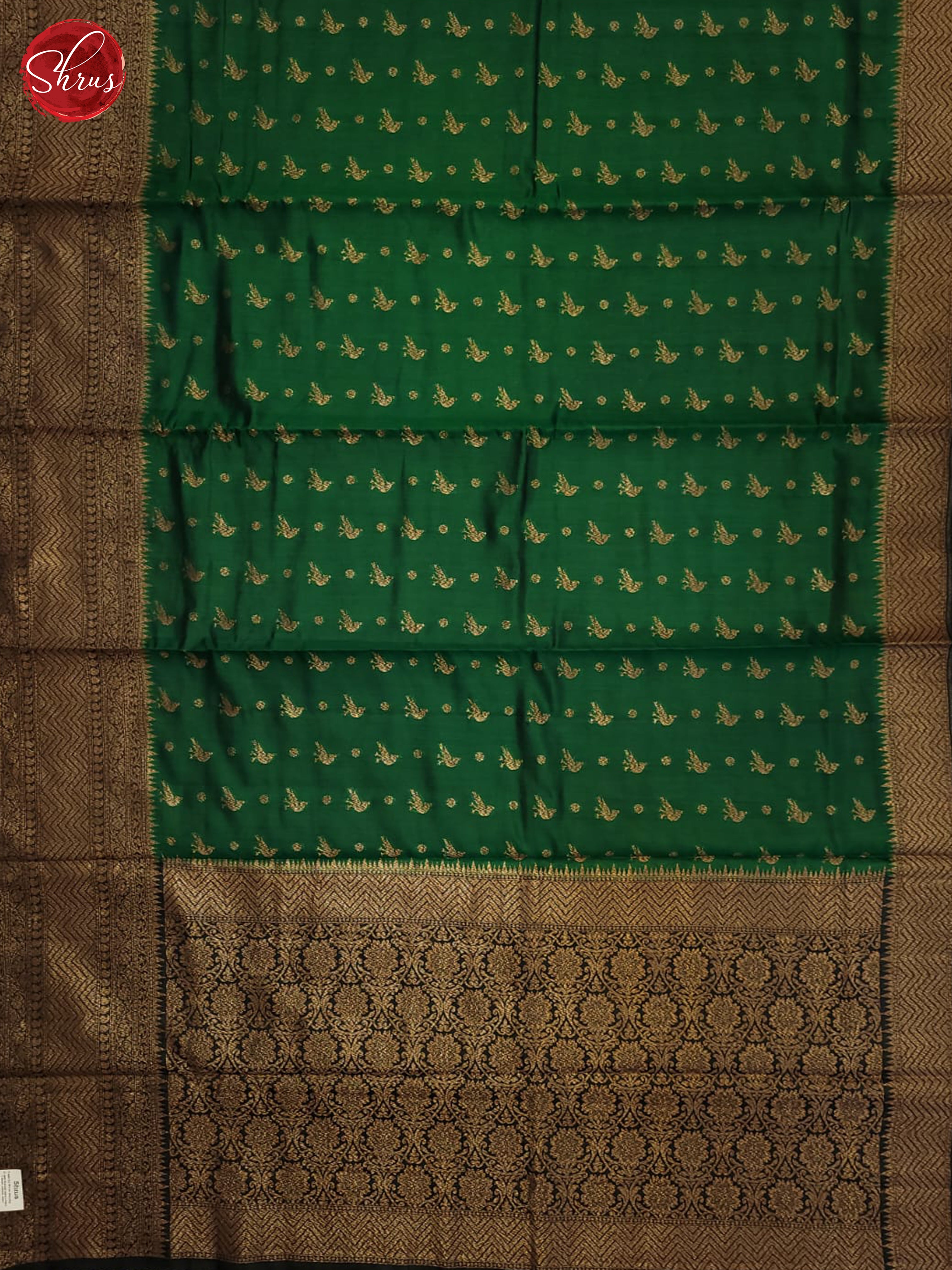 Green & Dark Green - Khatan Saree - Shop on ShrusEternity.com
